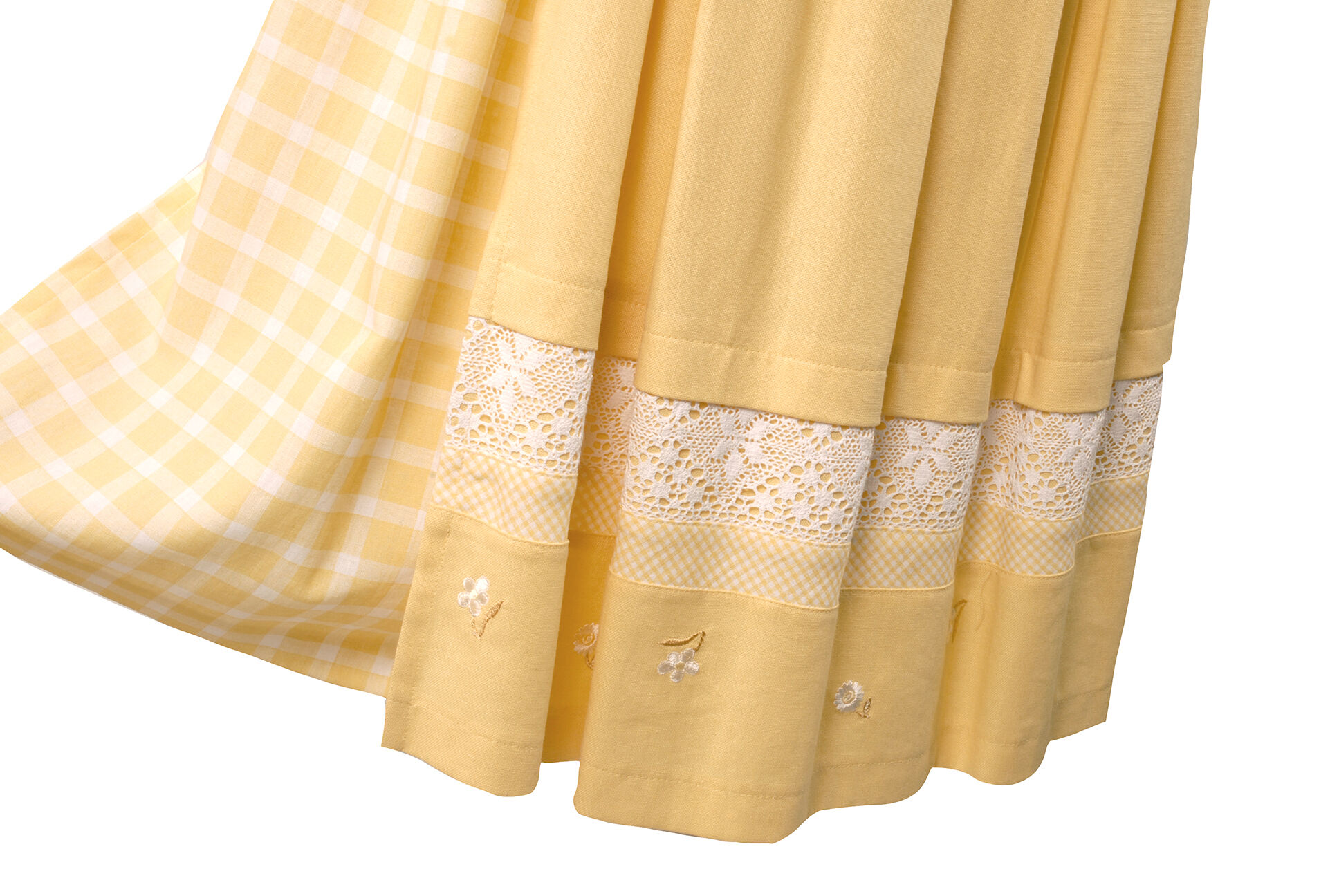 PREMIUM Trachten-Ensemble 3-teilig - Trachtenmieder + Trachtenrock + Trachtenbluse Gelb PREMIUM Trachten-Ensemble 3-teilig - Trachtenmieder + Trachtenrock + Trachtenbluse Gelb