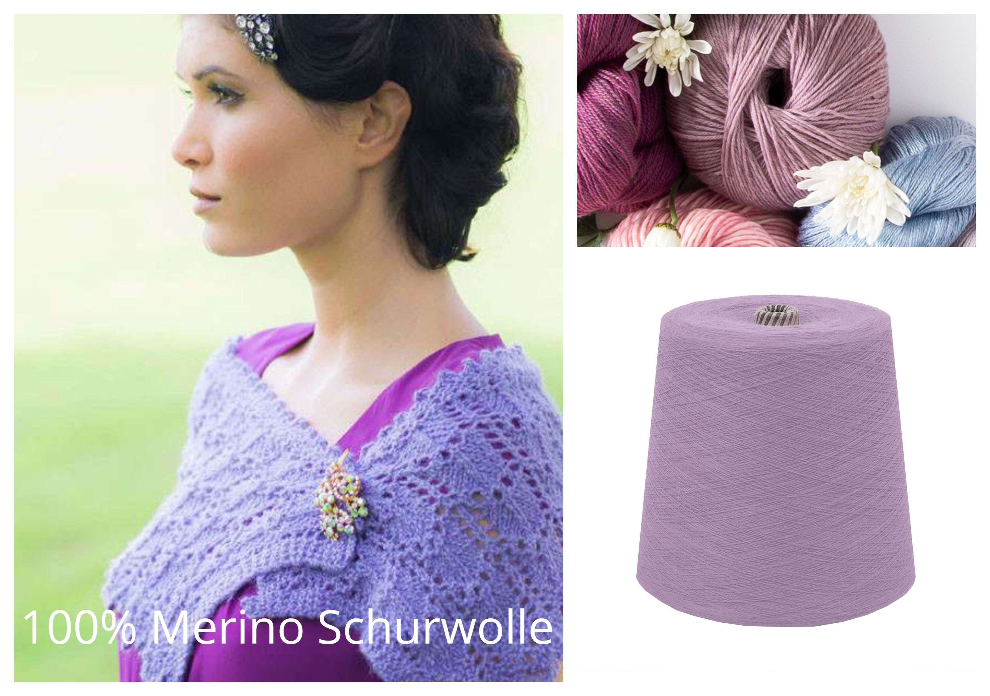 WOLLE zum STRICKEN MERINO-SCHURWOLLE 1 KG Konen/1000 Gramm Flieder Violett WOLLE zum STRICKEN MERINO-SCHURWOLLE 1 KG Konen/1000 Gramm Flieder Violett