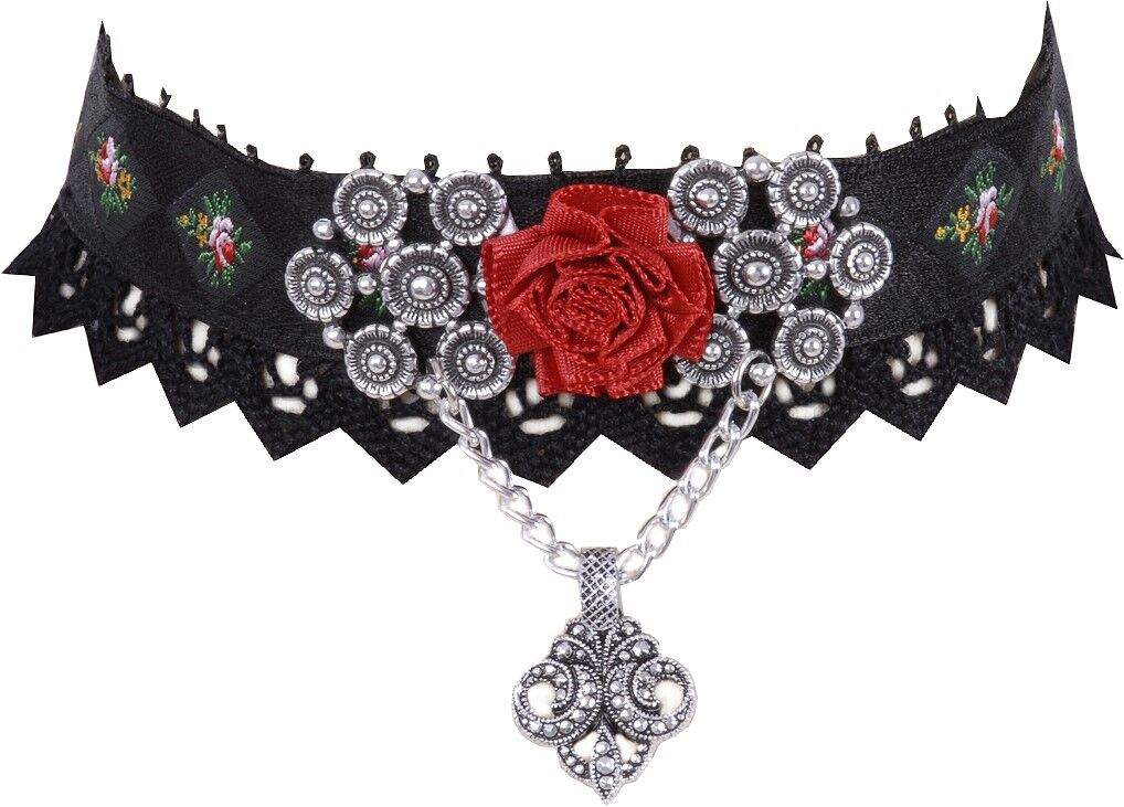 Kropfband Gobelin Schwarz/Rot Kropfband Gobelin Schwarz/Rot