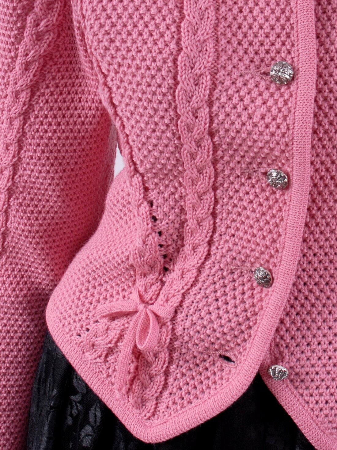 PREMIUM Trachtenstrickjacke Damen Dirndljacke MERINO SCHURWOLLE Rosa PREMIUM Trachtenstrickjacke Damen Dirndljacke MERINO SCHURWOLLE Rosa