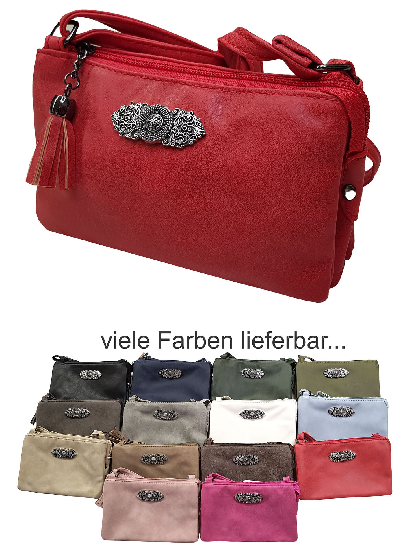Trachtentasche - Dirndltasche Alpsee klein - Rot