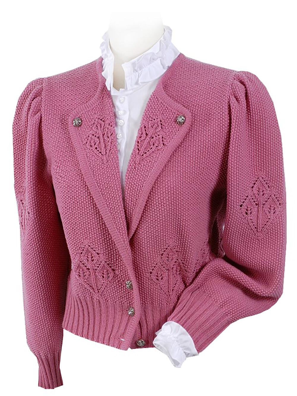 Trachtenstrickjacke Damen Dirndljacke MERINO SCHURWOLLE Rosa Trachtenstrickjacke Damen Dirndljacke MERINO SCHURWOLLE Rosa