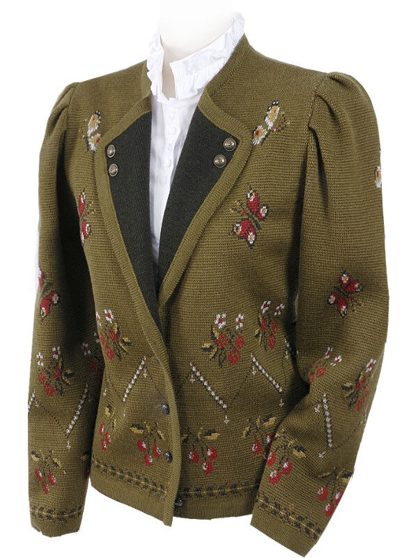 Trachtenstrickjacke Damen Dirndljacke MERINO SCHURWOLLE Braun Trachtenstrickjacke Damen Dirndljacke MERINO SCHURWOLLE Braun