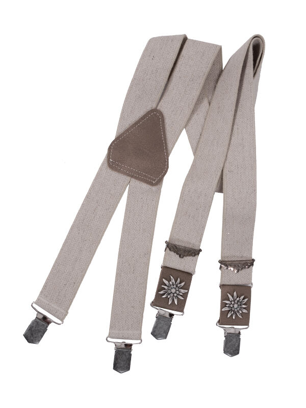 Moschen-Bayern Trachtenhosenträger Herren - Edelweiß Design In Verschiedenen Farben