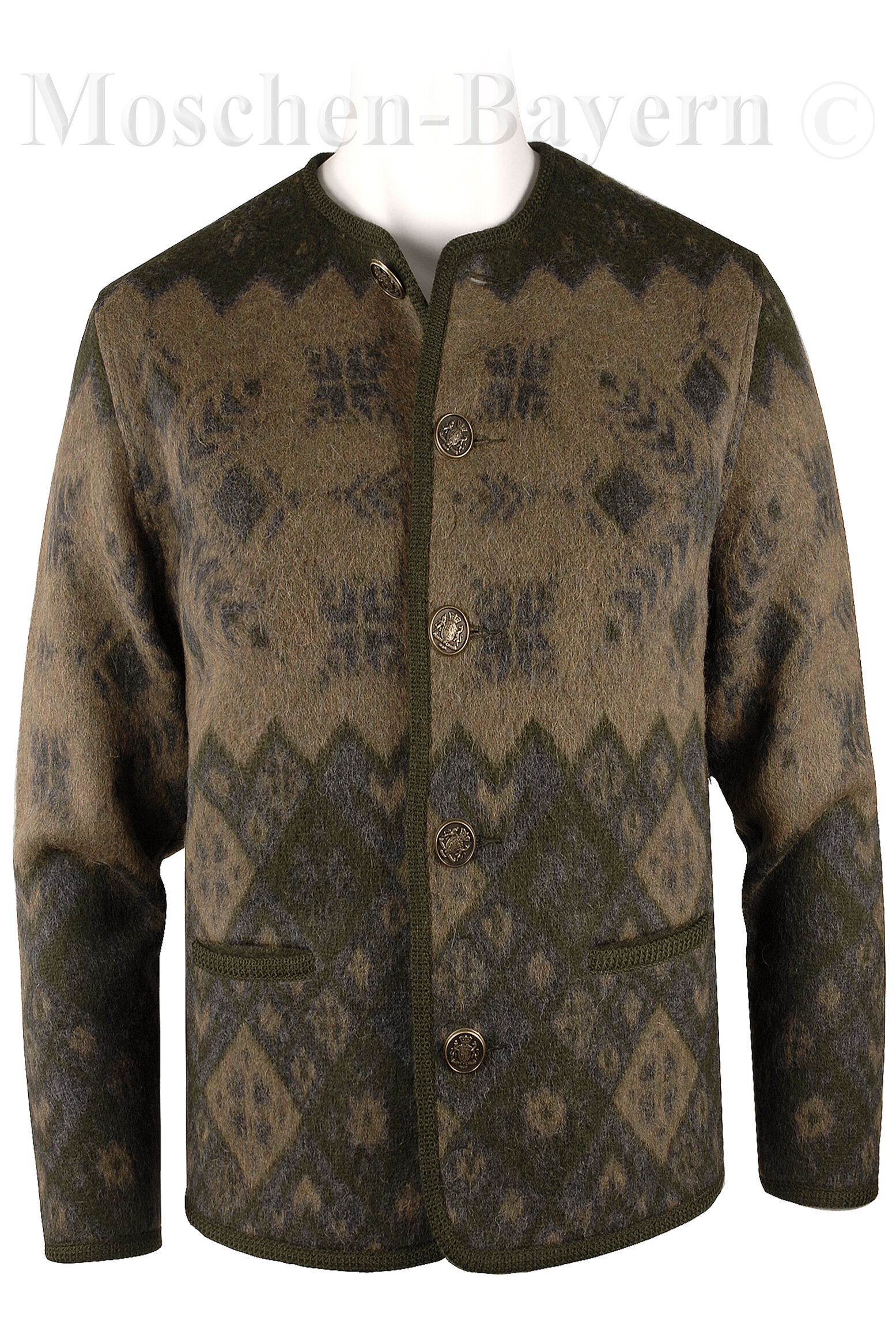 PREMIUM Trachtenstrickjacke Herren 100% Schurwolle Trachtenjanker Braun/Grün + Grau + Weinrot PREMIUM Trachtenstrickjacke Herren 100% Schurwolle Trachtenjanker Braun/Grün + Grau + Weinrot