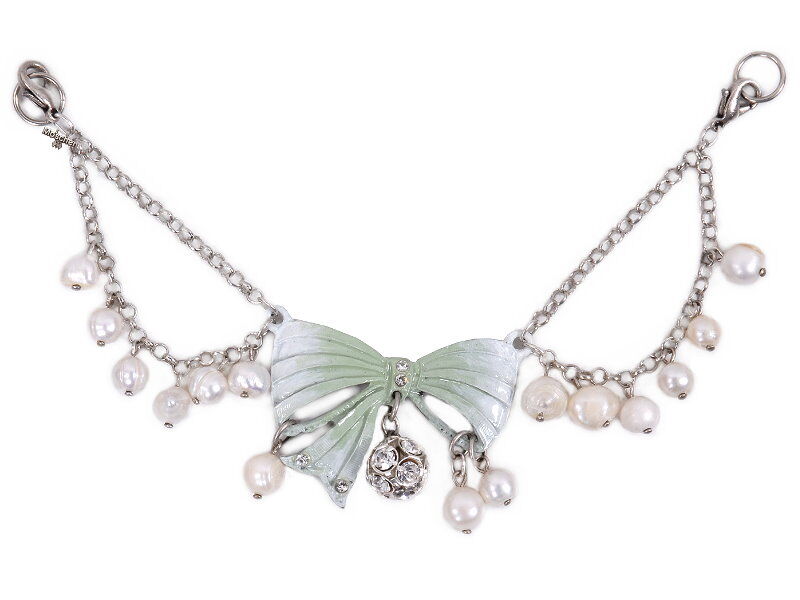 Charivari mit Schleife Dirndlschmuck Grün Charivari mit Schleife Dirndlschmuck Grün
