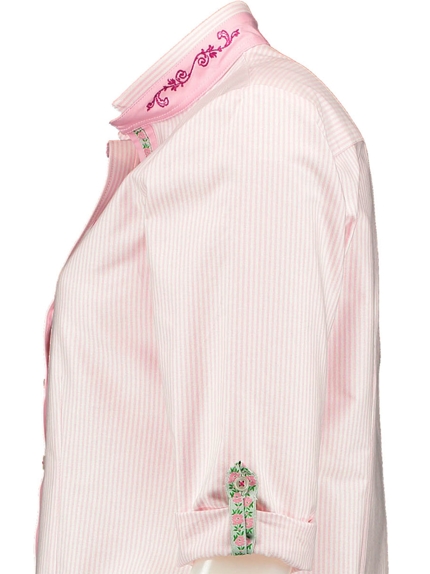 Trachtenbluse Damen 3/4-Arm - Kariert + Hirsch-Stickerei Rosa Trachtenbluse Damen 3/4-Arm - Kariert + Hirsch-Stickerei Rosa