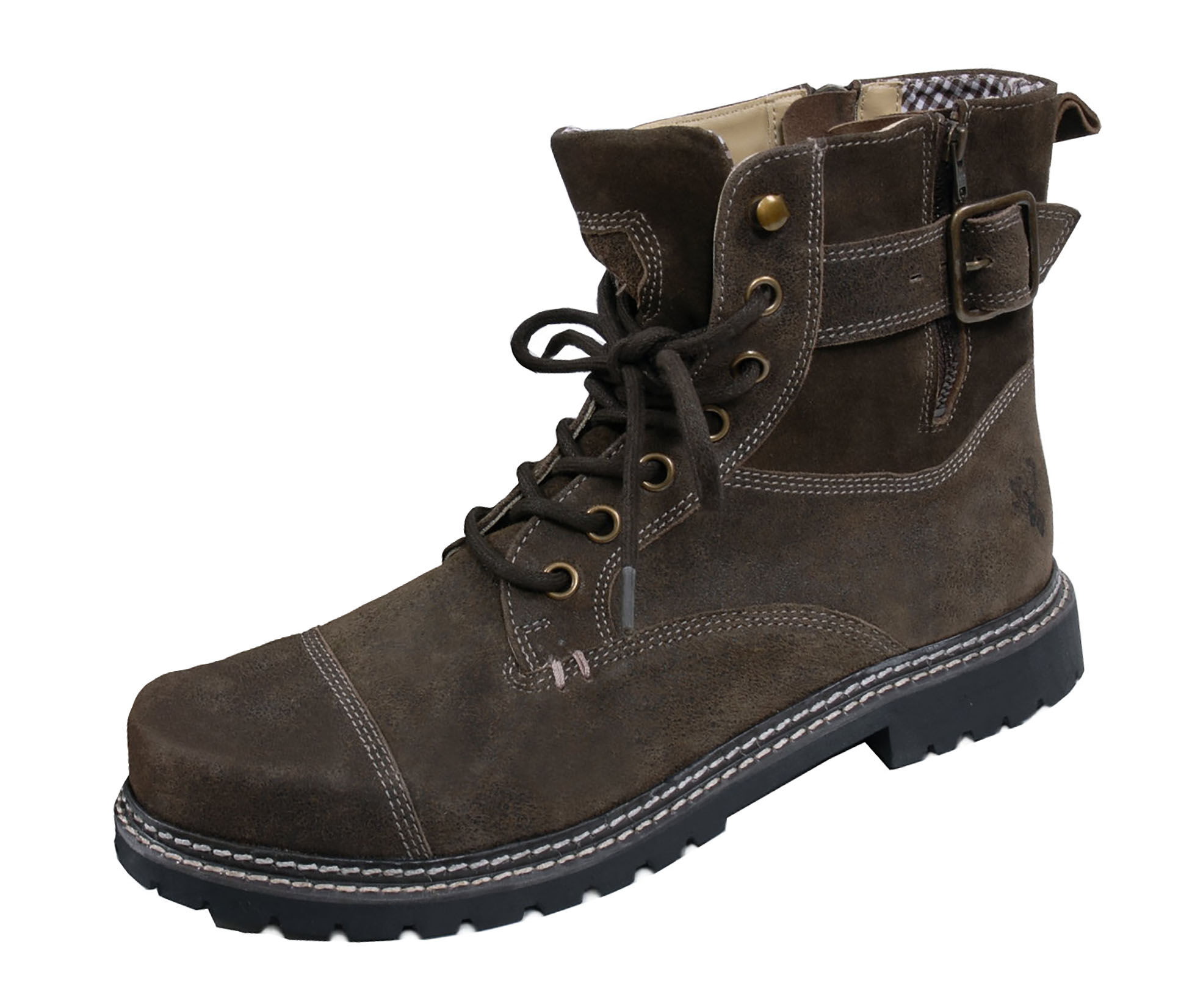 Trachtenschuhe Trachtenstiefel Boots Braun/Antik Trachtenschuhe Trachtenstiefel Boots Braun/Antik