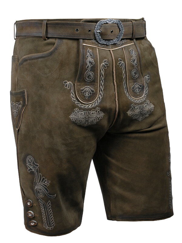 Trachtenlederhose kurze Lederhose Herren Antik Zeder Trachtenlederhose kurze Lederhose Herren Antik Zeder