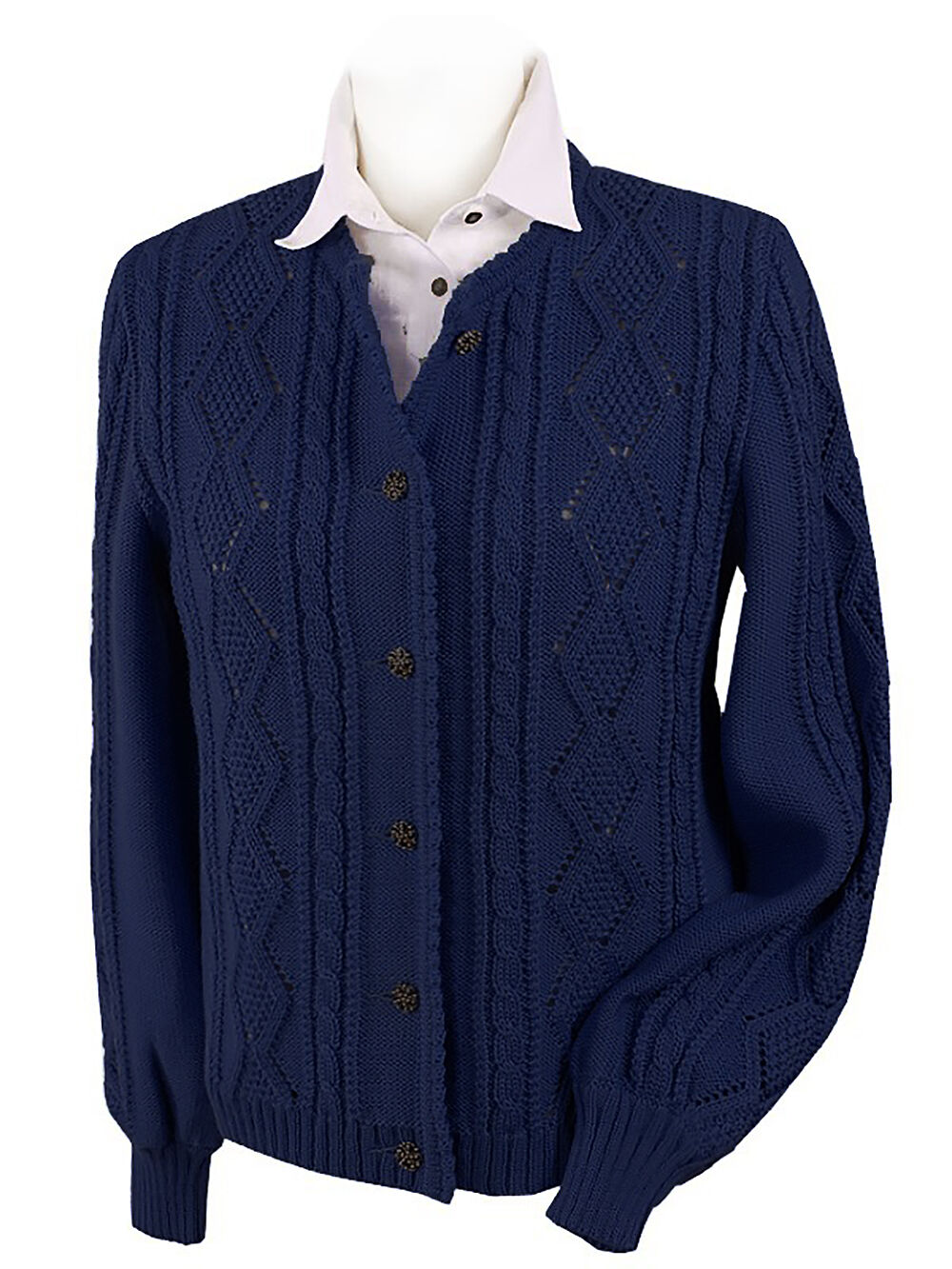Trachtenstrickjacke Damen Dirndljacke MERINO SCHURWOLLE Blau Marine Trachtenstrickjacke Damen Dirndljacke MERINO SCHURWOLLE Blau Marine