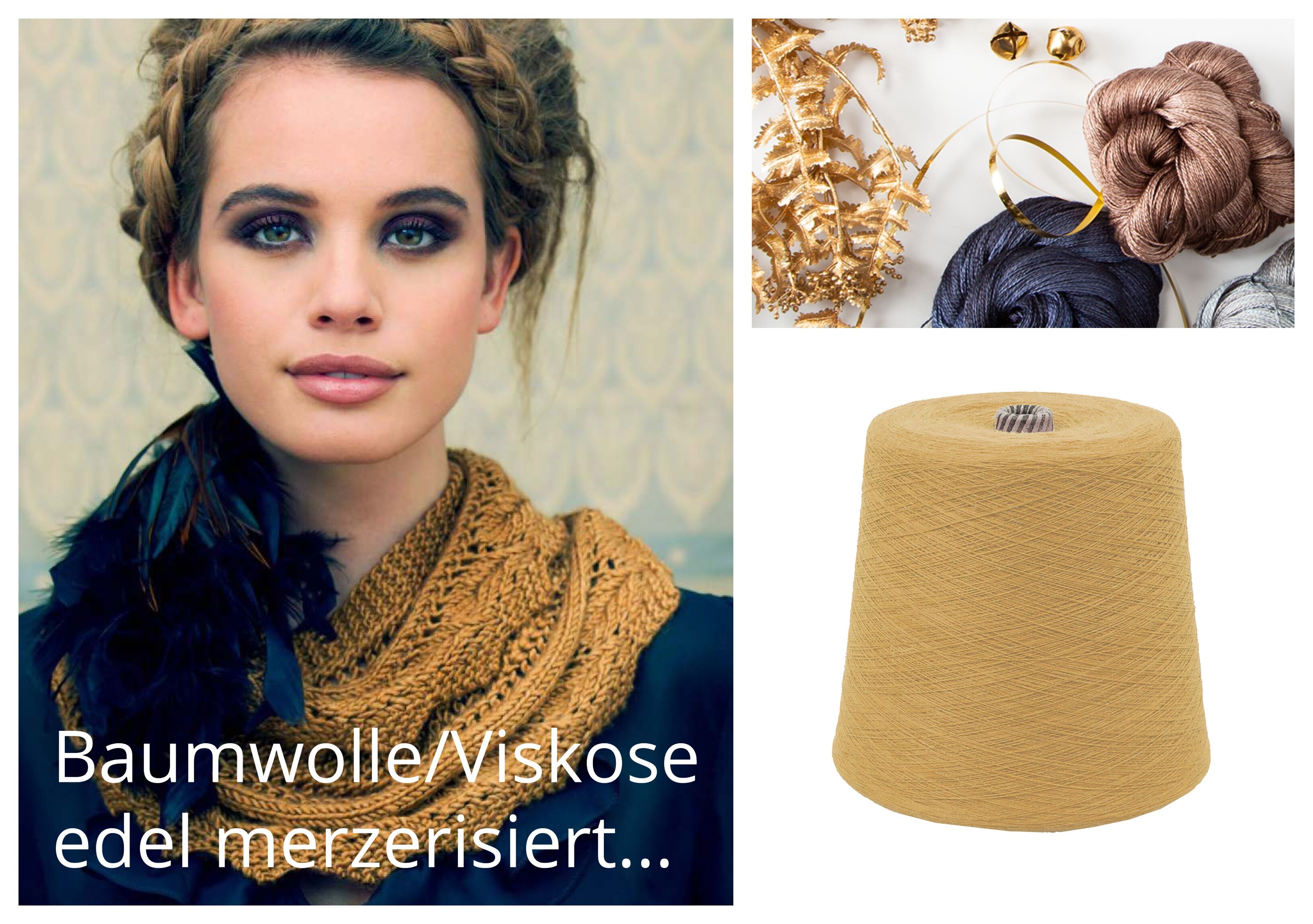 WOLLE zum STRICKEN BAUMWOLLE/VISKOSE Mix 1 KG Konen/1000 Gramm Gelb Messing WOLLE zum STRICKEN BAUMWOLLE/VISKOSE Mix 1 KG Konen/1000 Gramm Gelb Messing