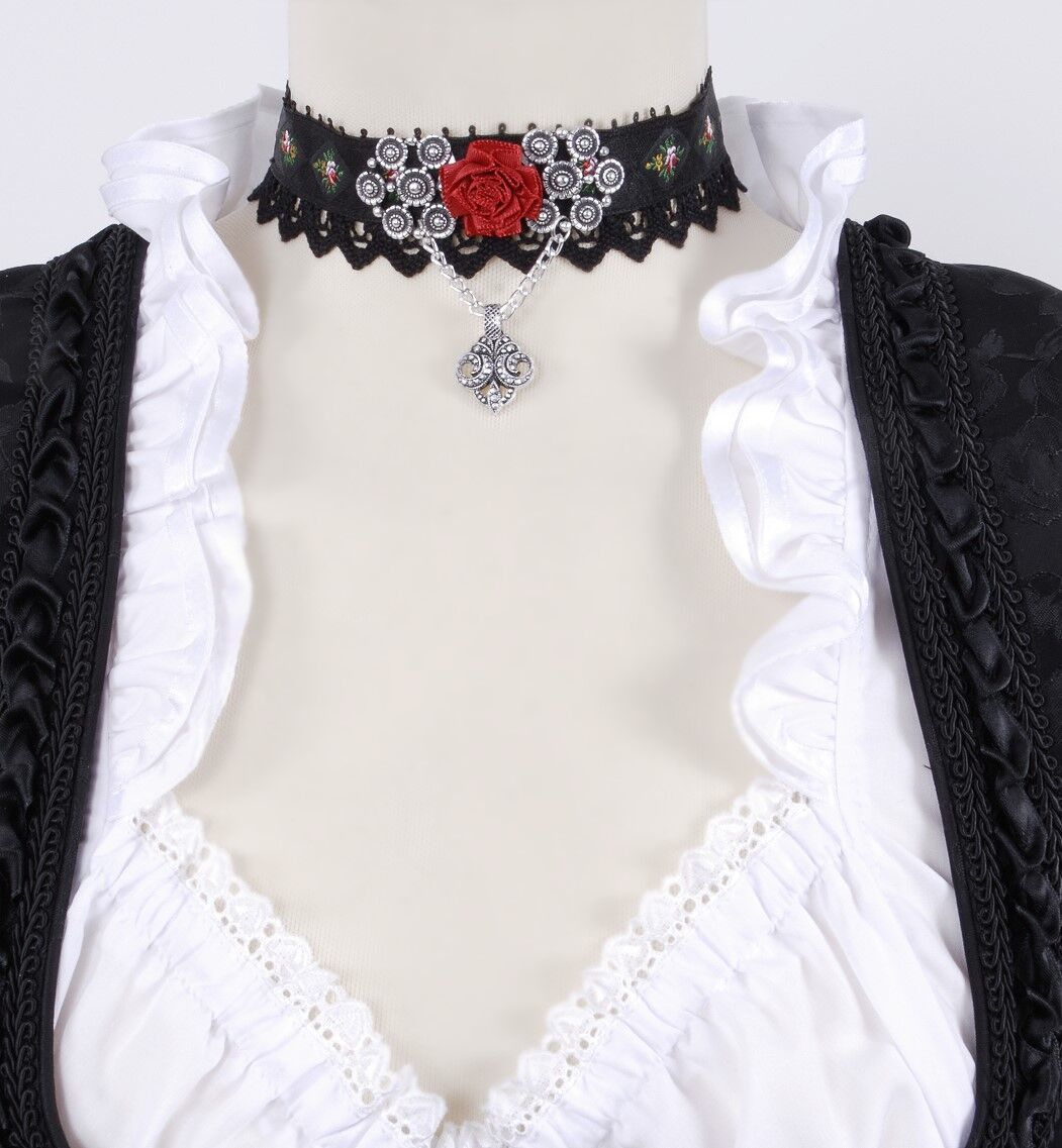Kropfband Gobelin Schwarz/Rot Kropfband Gobelin Schwarz/Rot