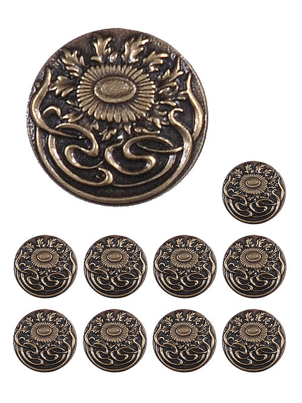 Trachtenknöpfe Distel-Blume Altgold - 10er/Pack Kopie Trachtenknöpfe Distel-Blume Altgold - 10er/Pack Kopie