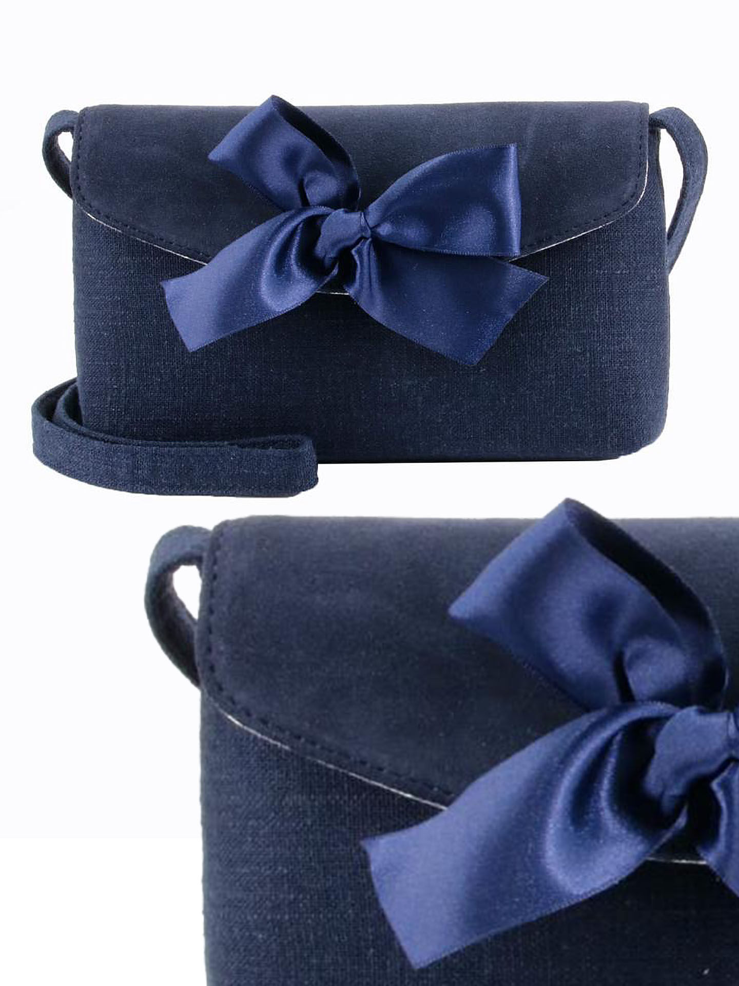 Trachtentasche Dirndltasche mit Schleife Marineblau