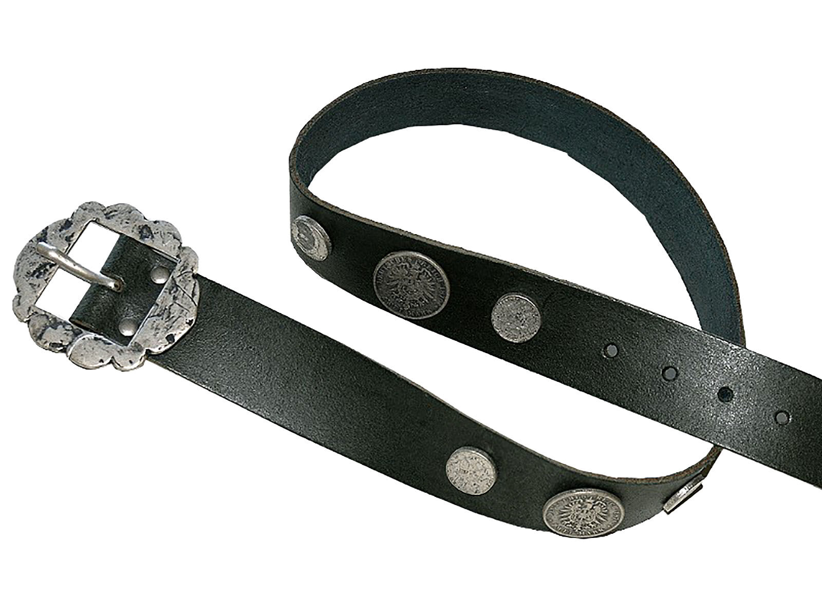 Trachtengürtel mit Münzen Tannengrün