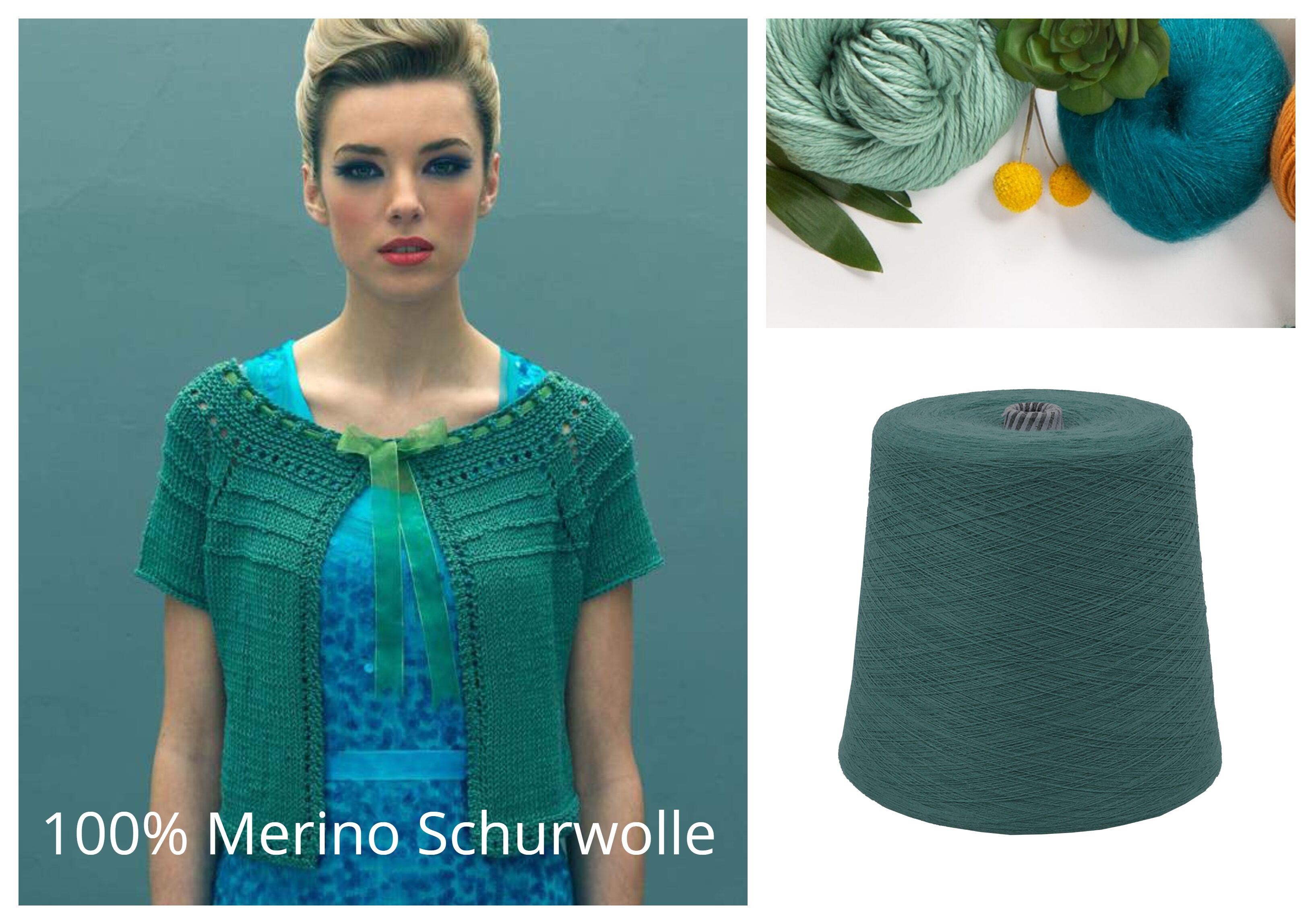 WOLLE zum STRICKEN MERINO-SCHURWOLLE 1 KG Konen/1000 Gramm Grün Smaragd WOLLE zum STRICKEN MERINO-SCHURWOLLE 1 KG Konen/1000 Gramm Grün Smaragd
