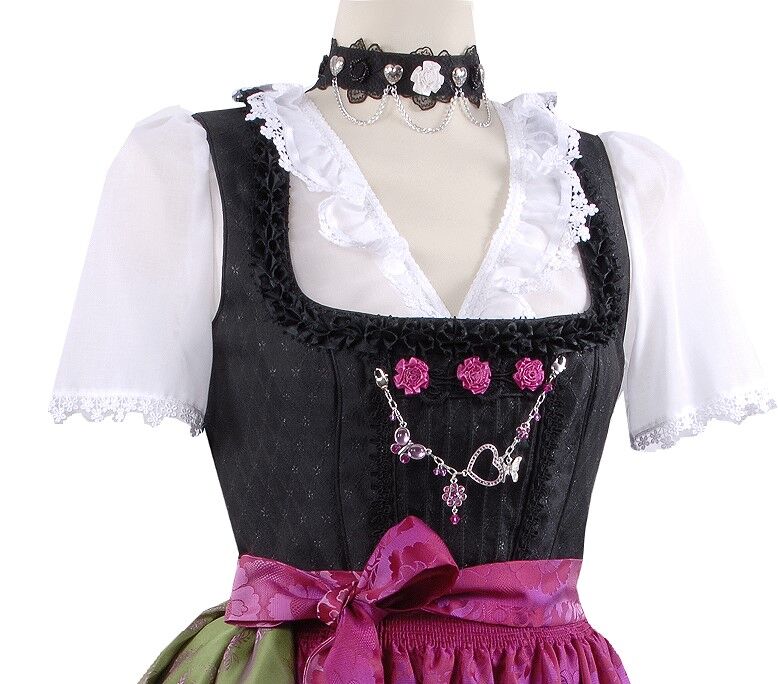 Kropfband Spitze Organza-Blüten Schwarz Kropfband Spitze Organza-Blüten Schwarz