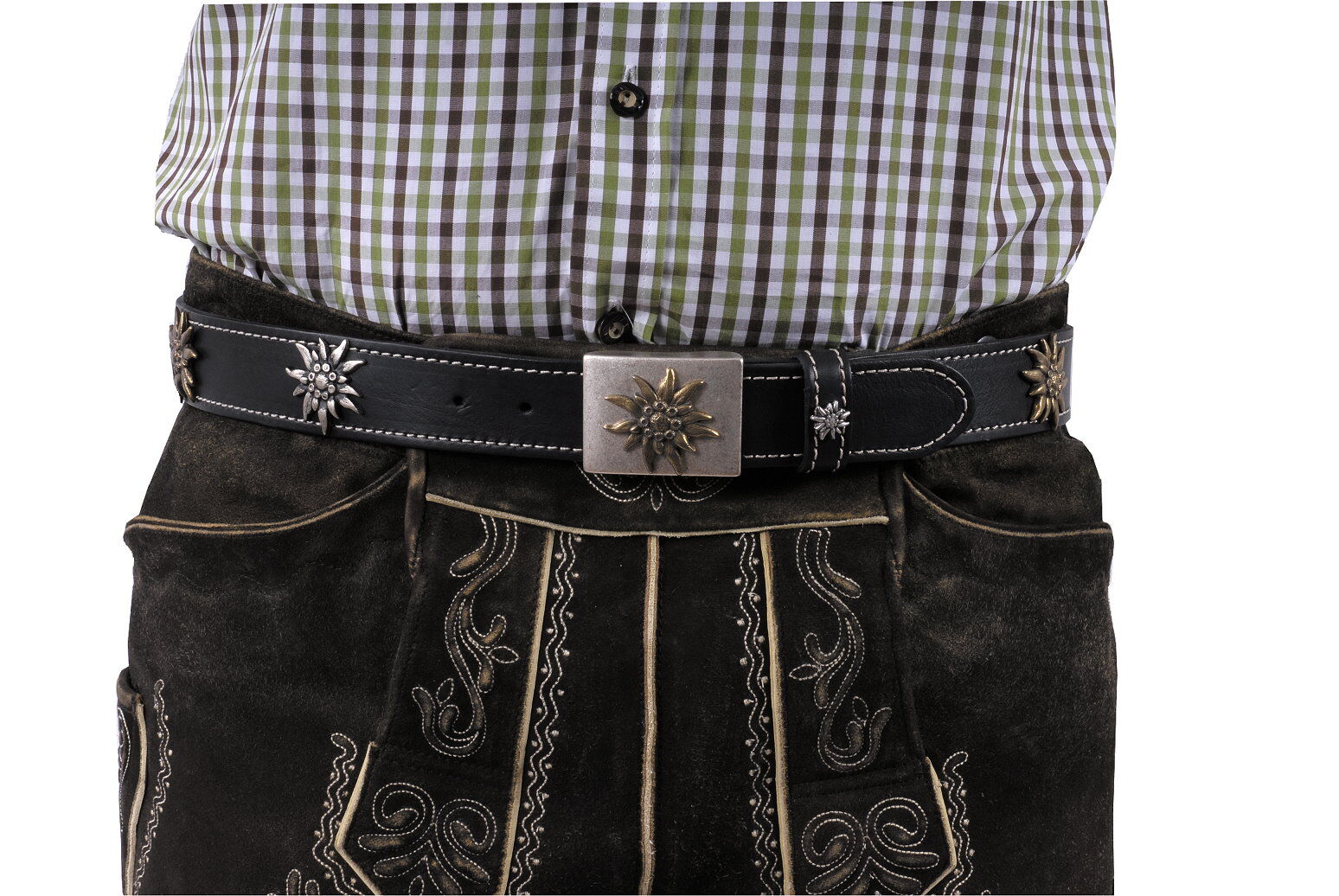 Trachtengürtel Herren mit Edelweiß Trachtengürtel Herren mit Edelweiß