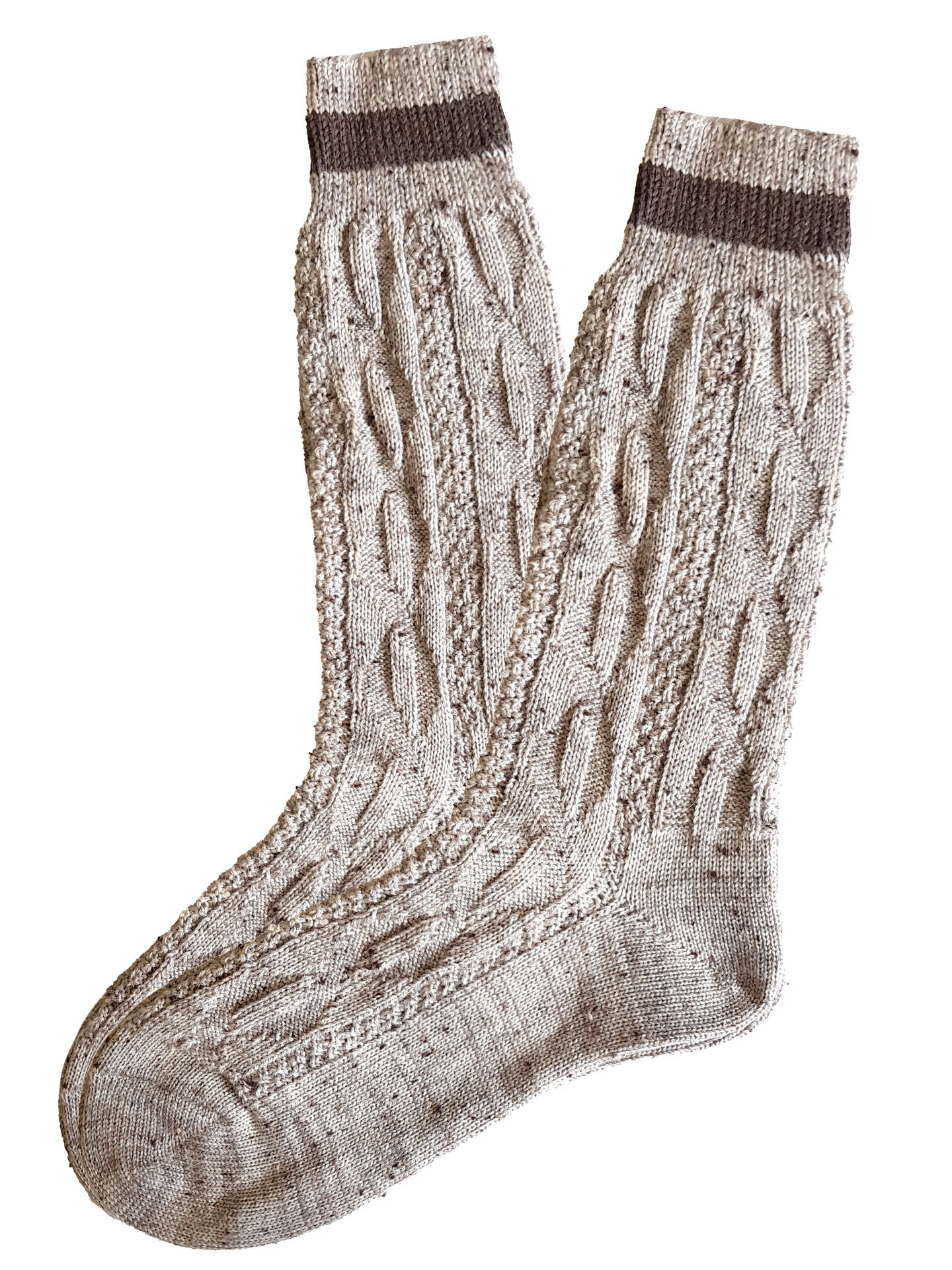 Trachtensocken Herren kurz Beige-Braun Trachtensocken Herren kurz Beige-Braun