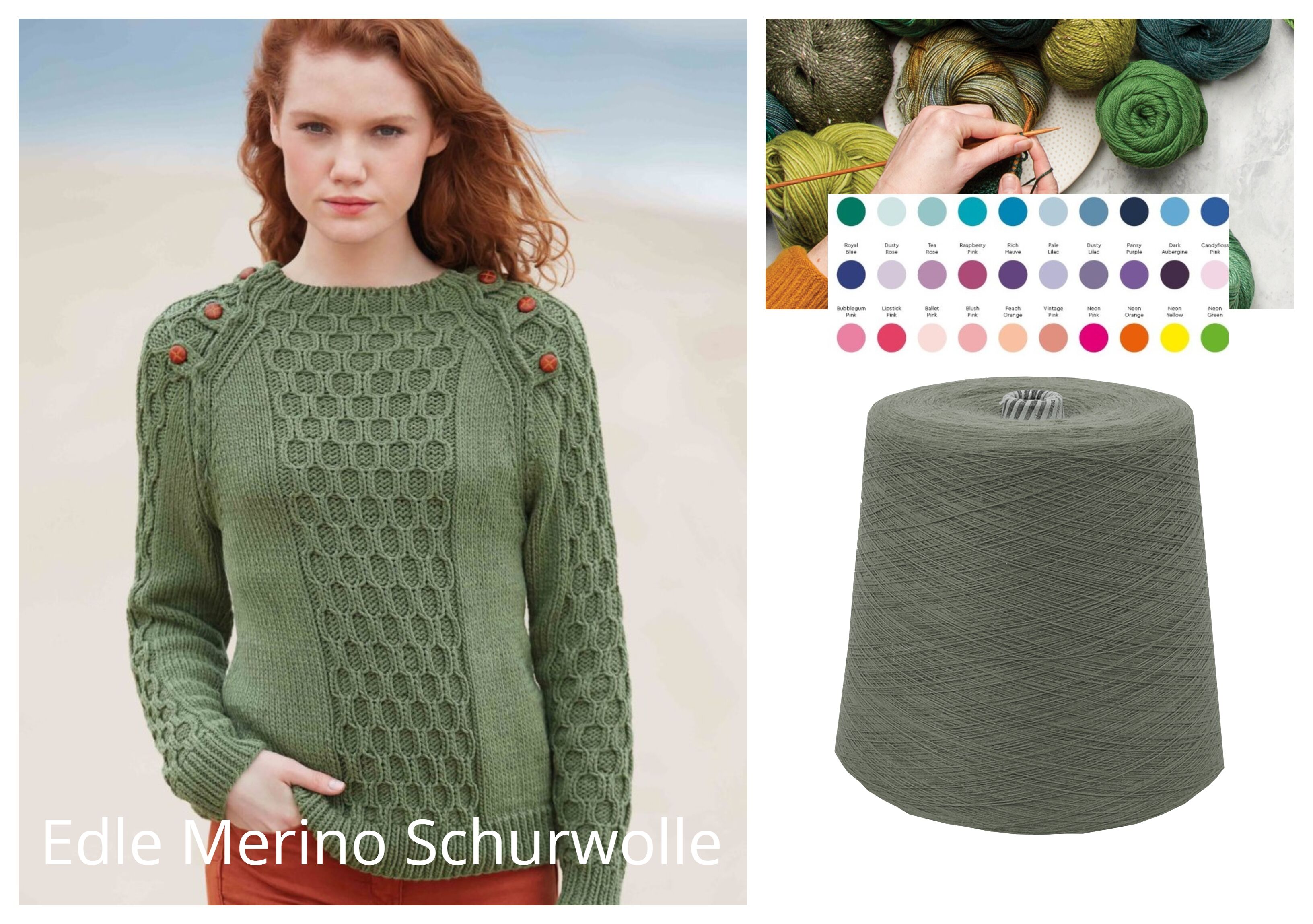 WOLLE zum STRICKEN MERINO-SCHURWOLLE 1 KG Konen/1000 Gramm Grün Distel WOLLE zum STRICKEN MERINO-SCHURWOLLE 1 KG Konen/1000 Gramm Grün Distel