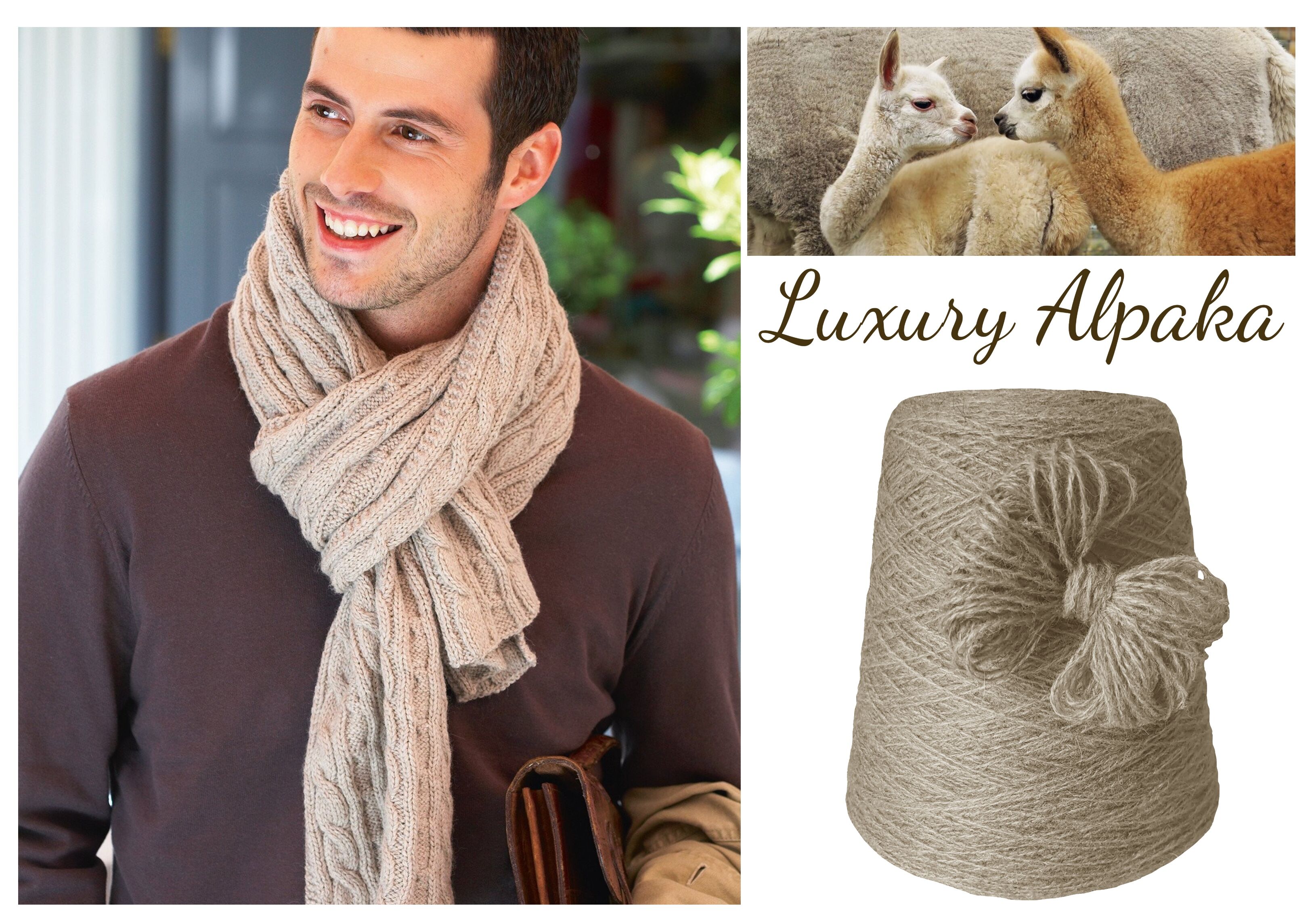PREMIUM 100% ALPAKA STRICKWOLLE zum BEST-PREIS - 1 Konen/500 Gramm Beige PREMIUM 100% ALPAKA STRICKWOLLE zum BEST-PREIS - 1 Konen/500 Gramm Beige