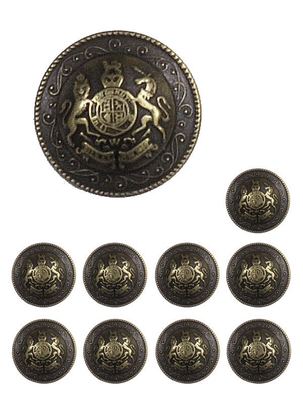 Trachtenknöpfe Messing Wappen klein - 10er/Pack Trachtenknöpfe Messing Wappen klein - 10er/Pack