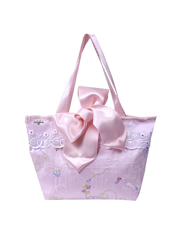 Trachtentasche-Dirndltasche-Brauttasche-Seide-Blüten-rosa-front-5
