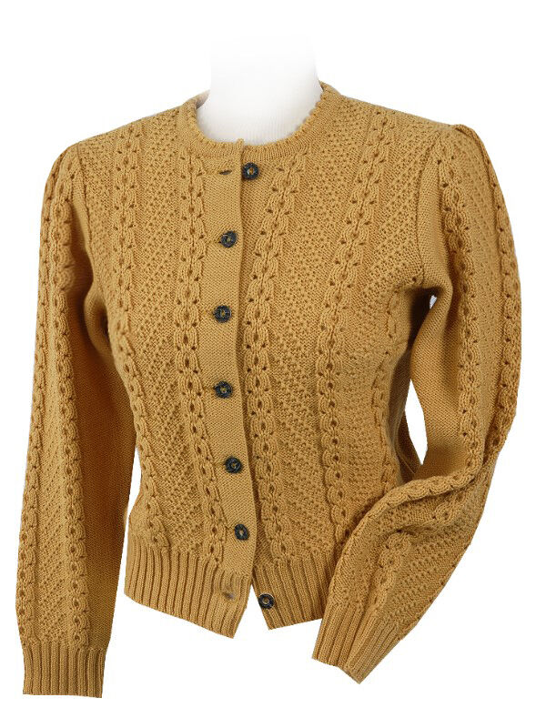 Trachtenstrickjacke Damen Dirndljacke MERINO SCHURWOLLE Gelb Trachtenstrickjacke Damen Dirndljacke MERINO SCHURWOLLE Gelb