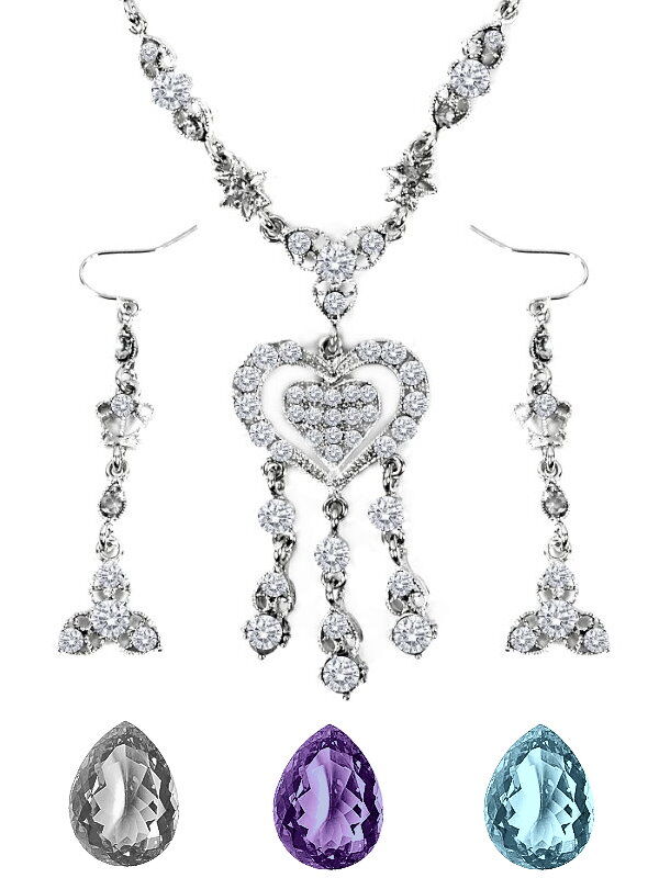 Trachtenschmuck Set - Kette + Ohrringe  Trachtenschmuck Set - Kette + Ohrringe