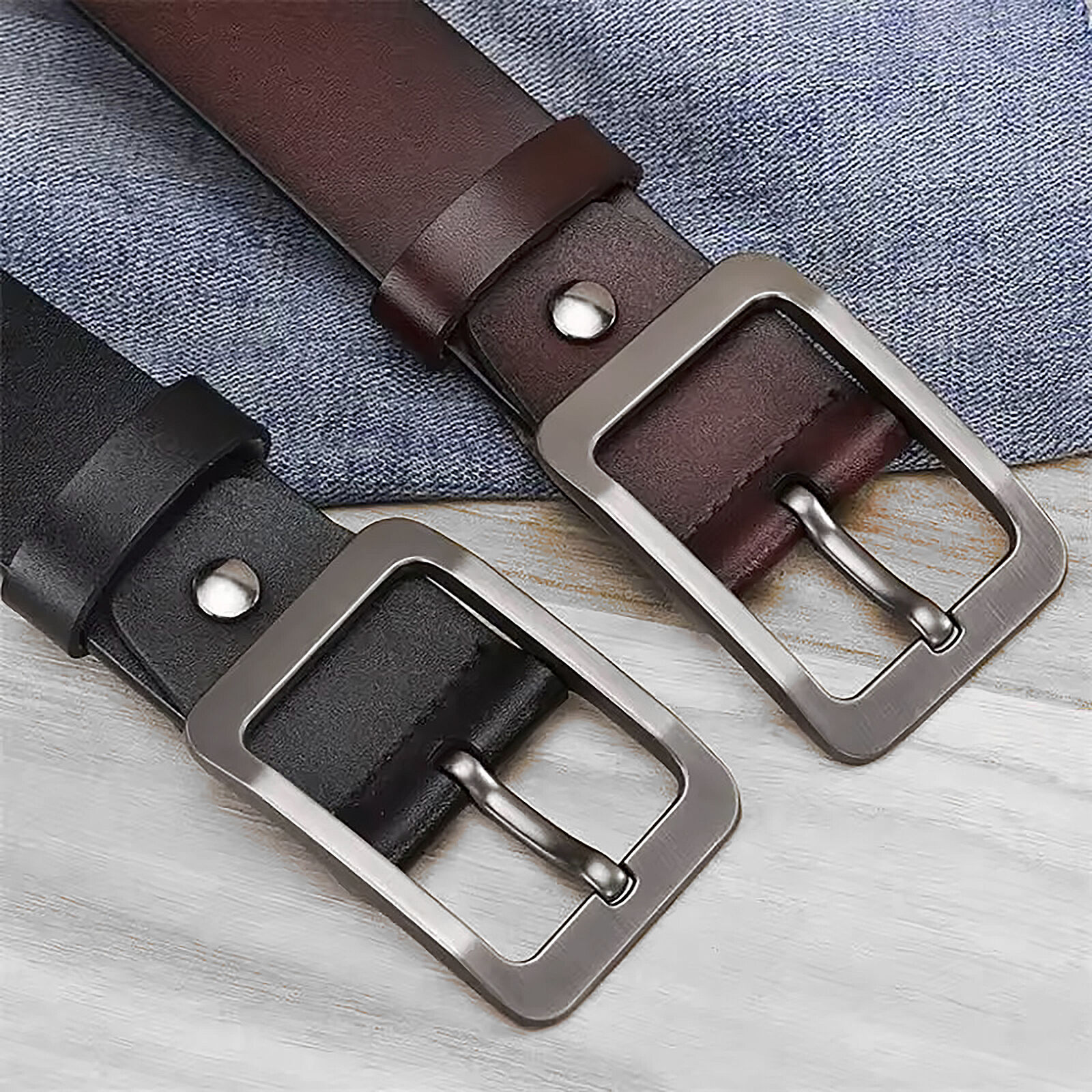 Herrengürtel Jeansgürtel Basic 4cm Schwarz + Braun Herrengürtel Jeansgürtel Basic 4cm Schwarz + Braun