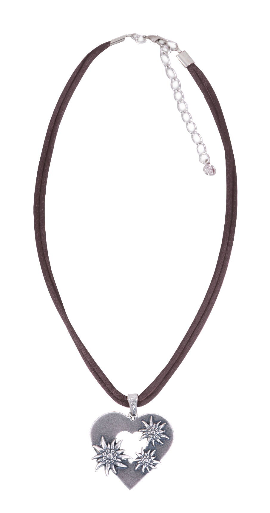 Edelweißkette Herz Edelweiß Braun Edelweißkette Herz Edelweiß Braun