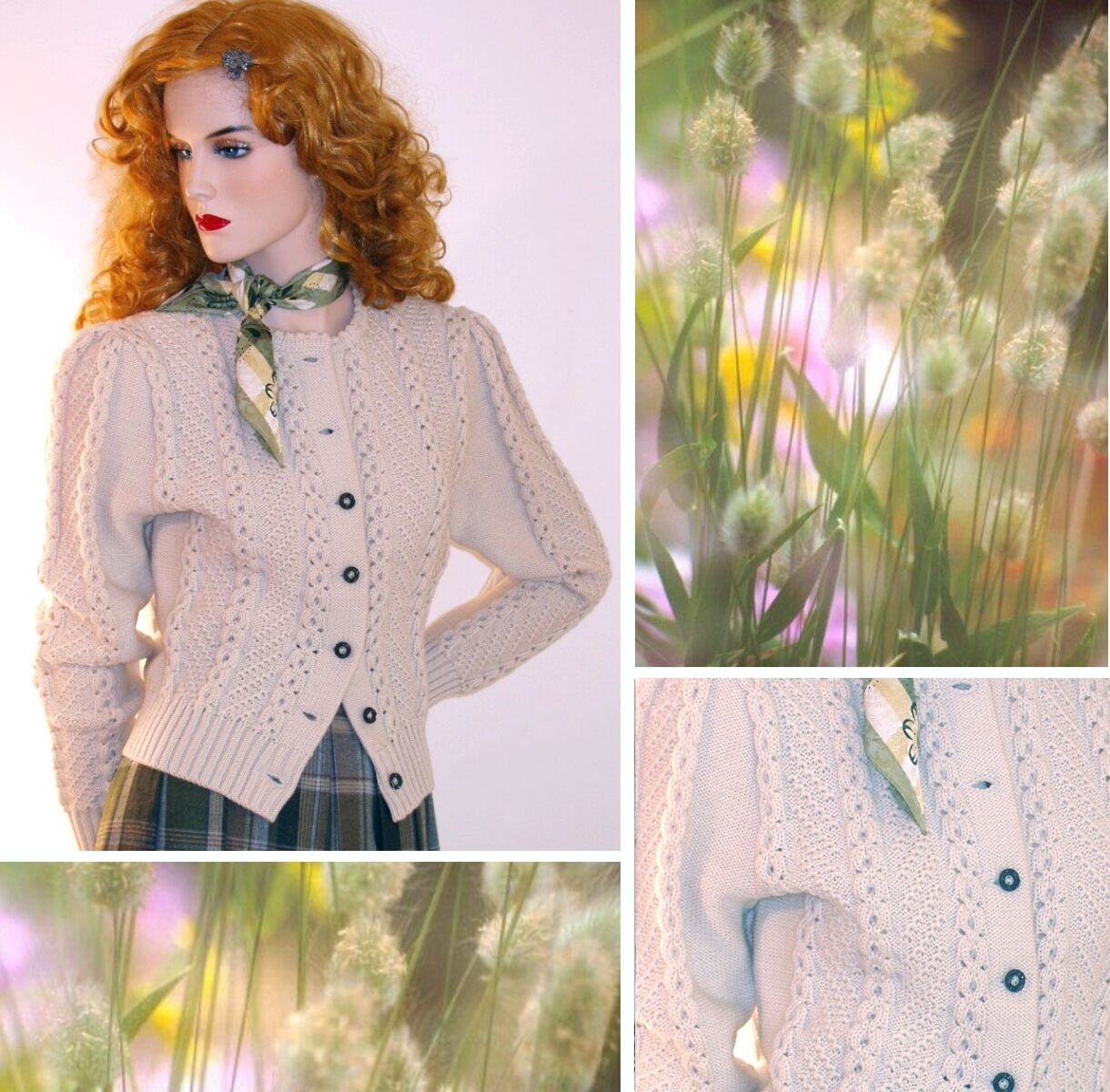 Trachtenstrickjacke Damen Dirndljacke MERINO SCHURWOLLE Creme Natur  Trachtenstrickjacke Damen Dirndljacke MERINO SCHURWOLLE Creme Natur