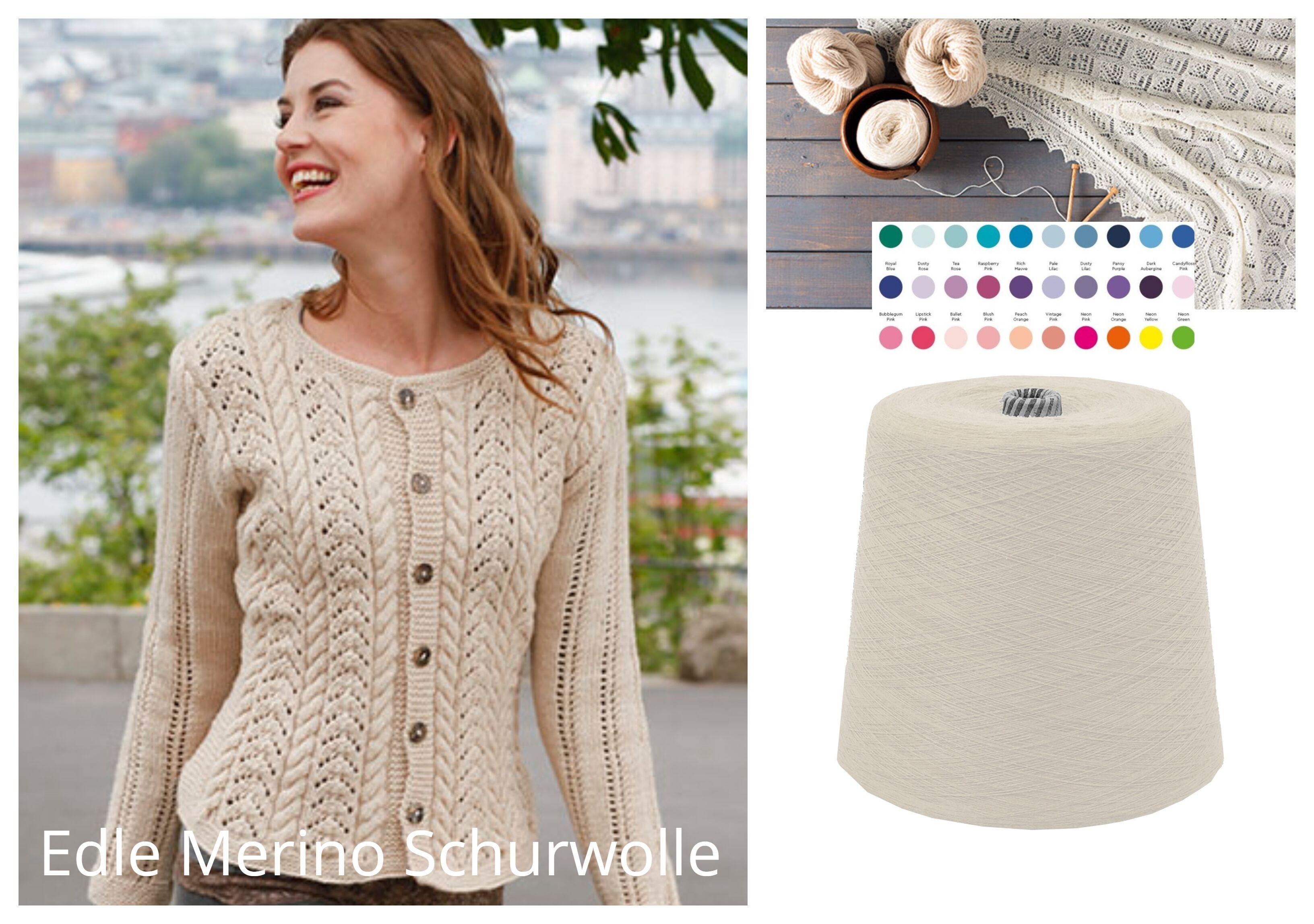 WOLLE zum STRICKEN MERINO-SCHURWOLLE 1 KG Konen/1000 Gramm Hellbeige WOLLE zum STRICKEN MERINO-SCHURWOLLE 1 KG Konen/1000 Gramm Hellbeige