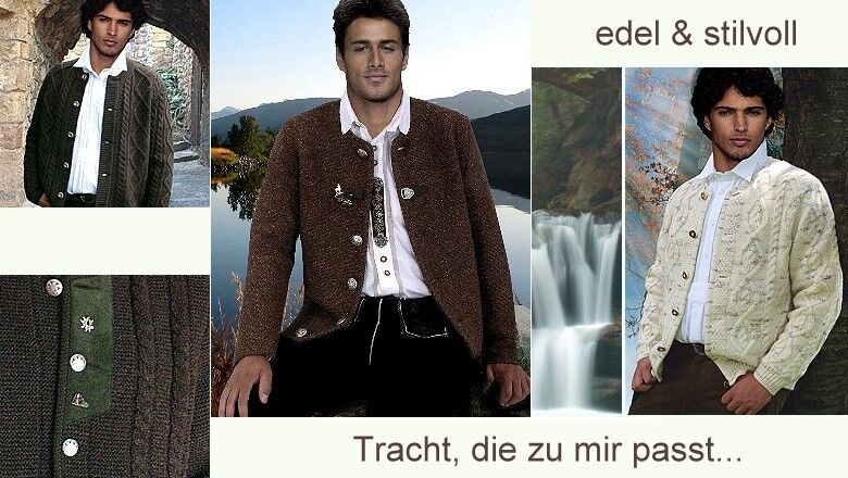 Trachtenstrickjacken und Trachtenjanker für Herren Trachtenstrickjacken und Trachtenjanker für Herren