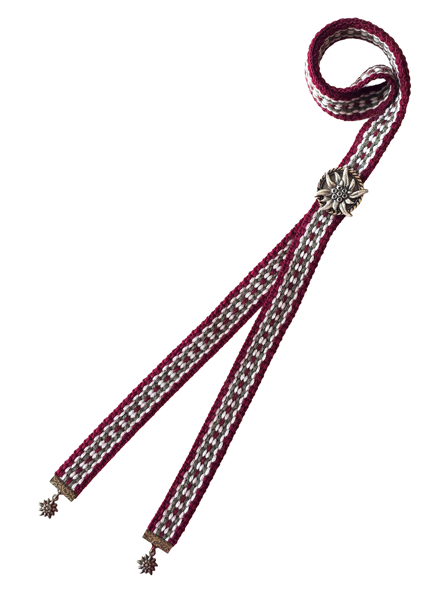 Trachtenband 8 Herren Schwarz Bordeauxe