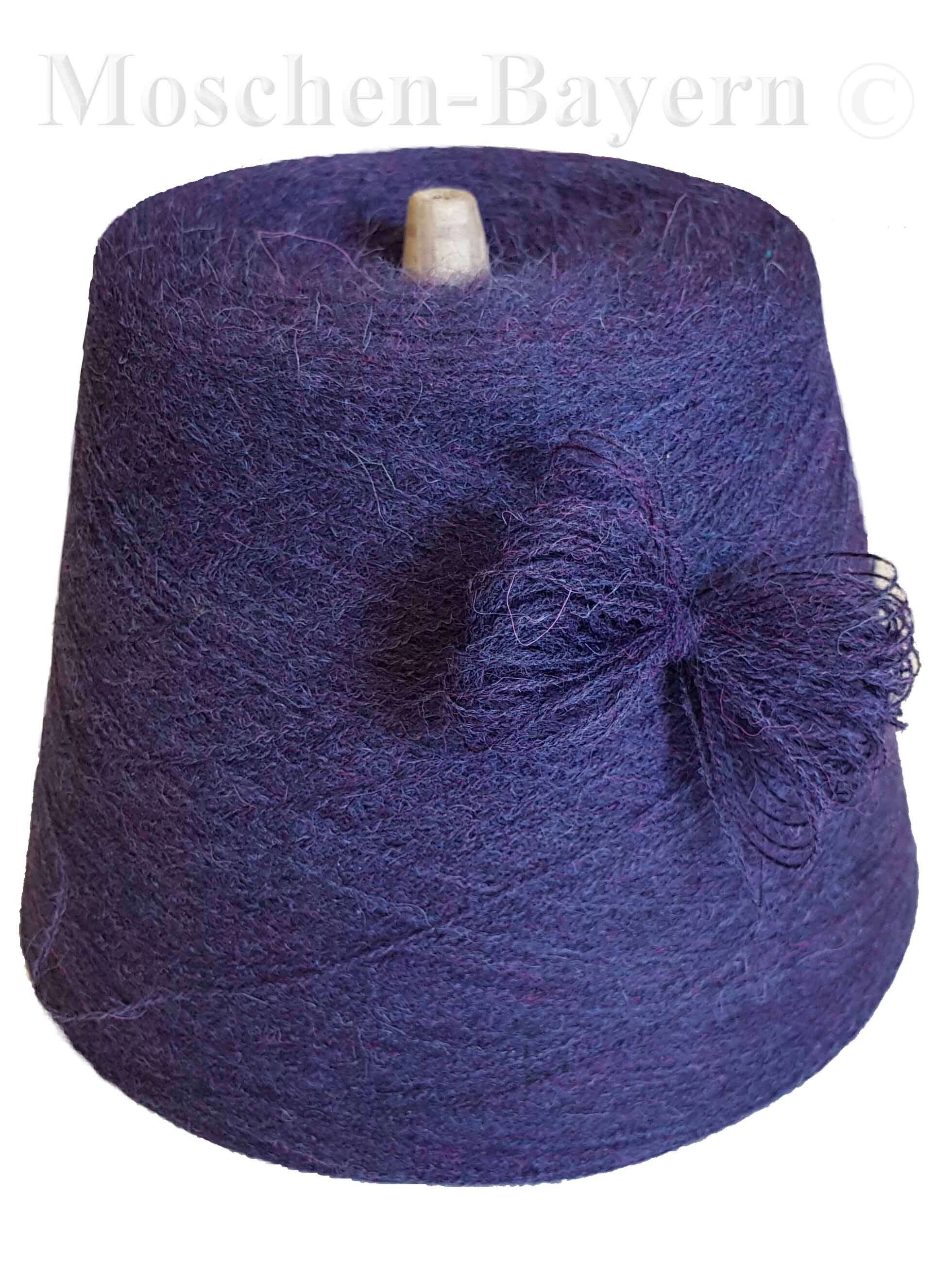 PREMIUM MOHAIR/SCHURWOLLE/Mix - STRICKWOLLE - 1 Konen/800 Gramm Violett-Blau