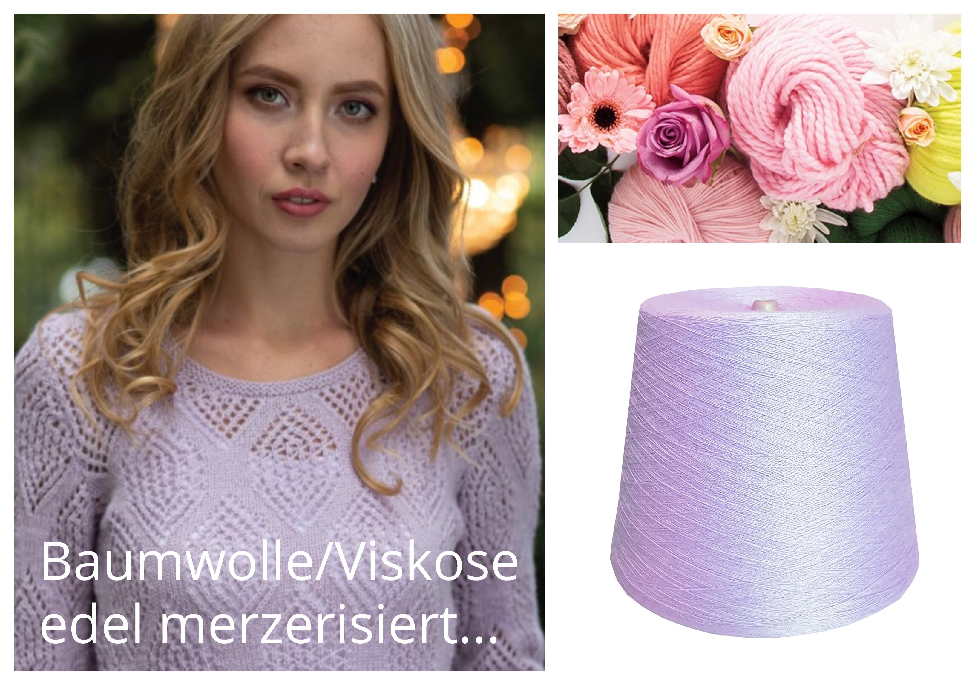 WOLLE zum STRICKEN BAUMWOLLE/VISKOSE Mix 1 KG Konen/1000 Gramm Flieder Violett WOLLE zum STRICKEN BAUMWOLLE/VISKOSE Mix 1 KG Konen/1000 Gramm Flieder Violett
