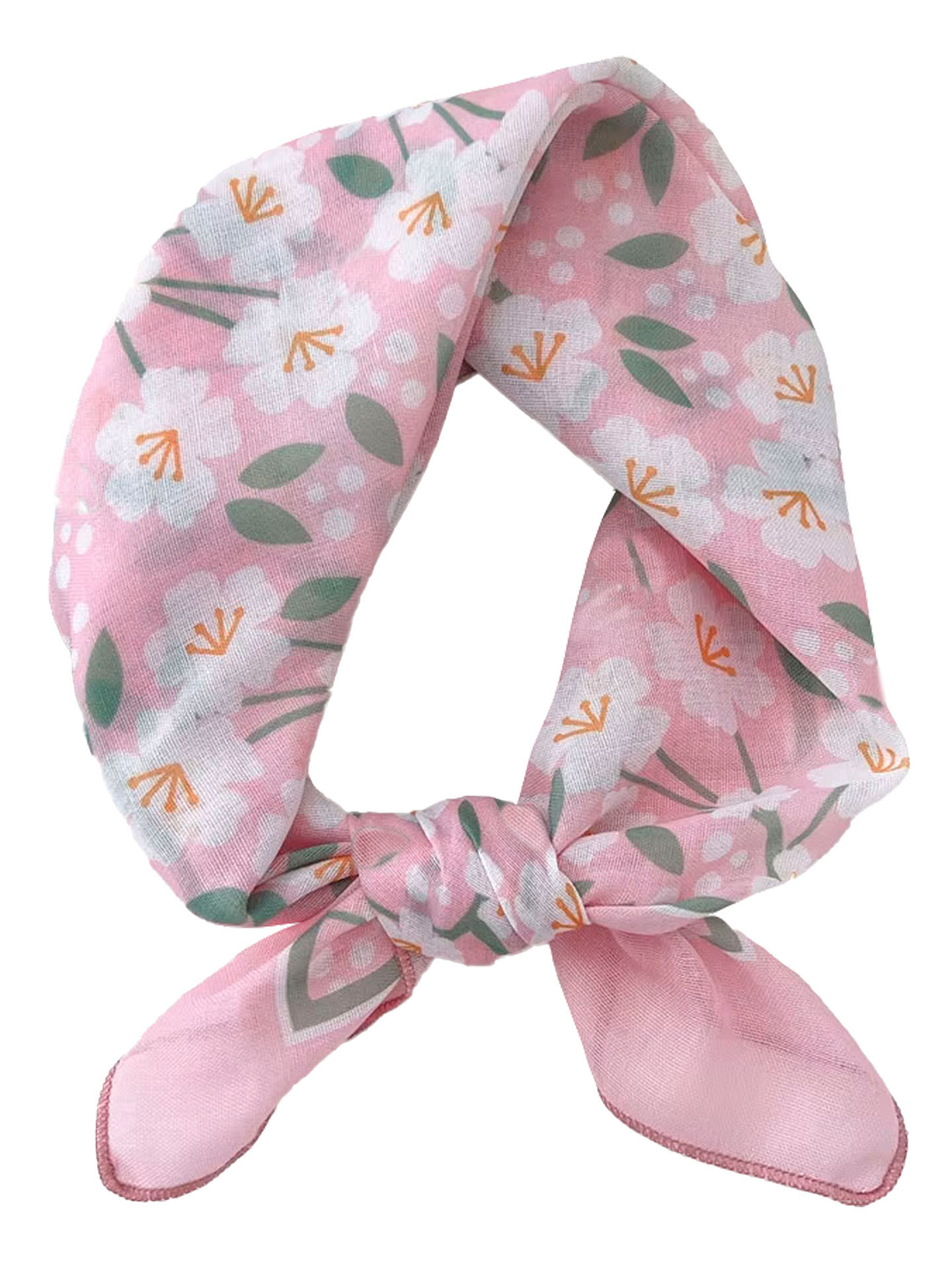 Trachtenhalstuch Nickituch Florales-Dessin Rosa