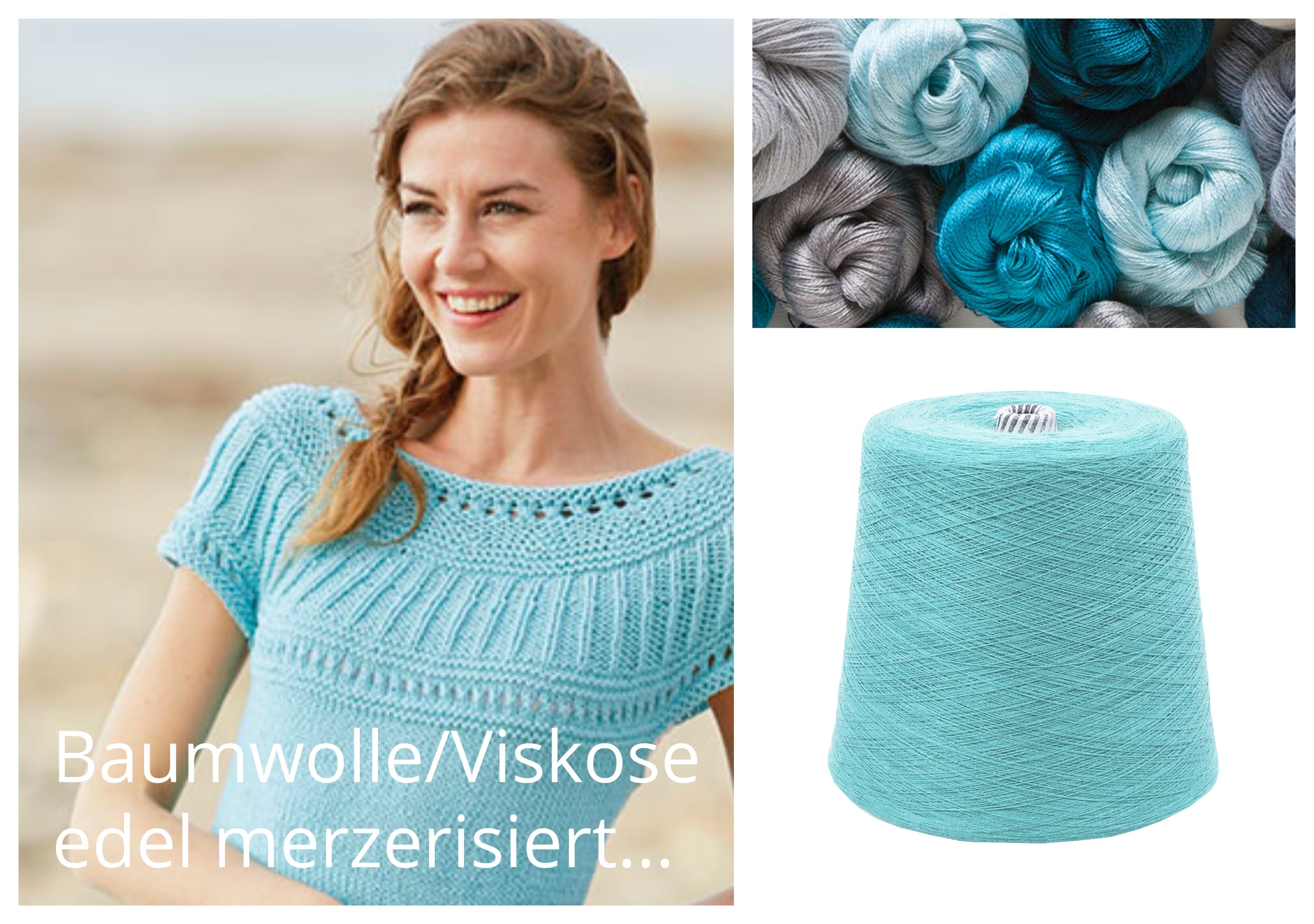 WOLLE zum STRICKEN BAUMWOLLE/VISKOSE Mix 1 KG Konen/1000 Gramm Türkis WOLLE zum STRICKEN BAUMWOLLE/VISKOSE Mix 1 KG Konen/1000 Gramm Türkis