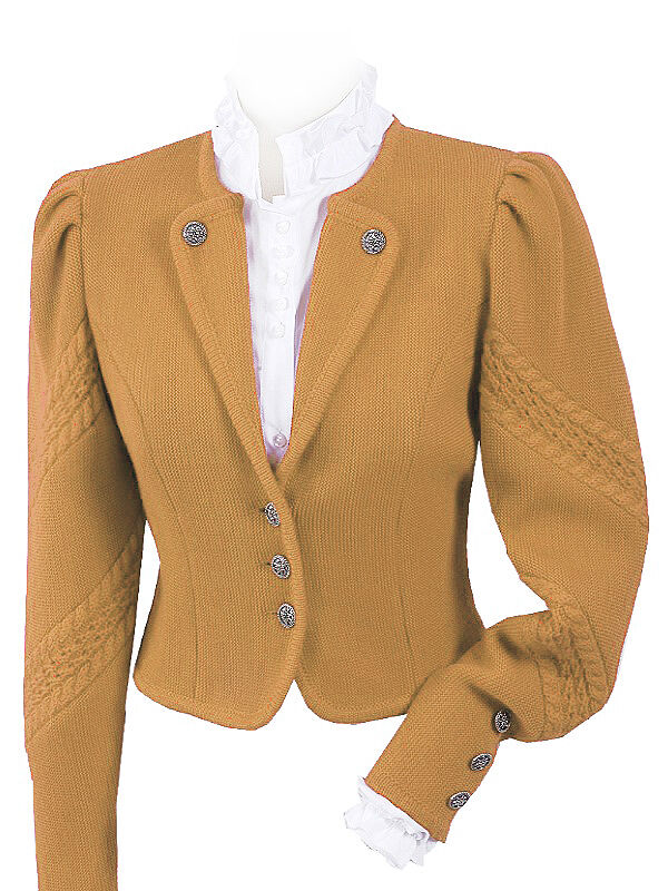 Trachtenstrickjacke Damen Dirndljacke MERINO SCHURWOLLE Gelb Mais Trachtenstrickjacke Damen Dirndljacke MERINO SCHURWOLLE Gelb Mais