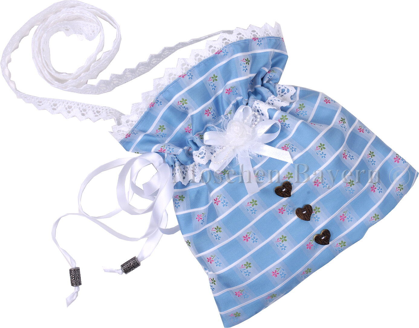 Dirndltasche Hellblau Seiden-Jacquard Dirndltasche Hellblau Seiden-Jacquard