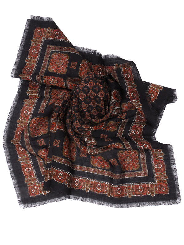 Trachtenhalstuch Schultertuch Wolltuch Schwarz-Braun Trachtenhalstuch Schultertuch Wolltuch Schwarz-Braun