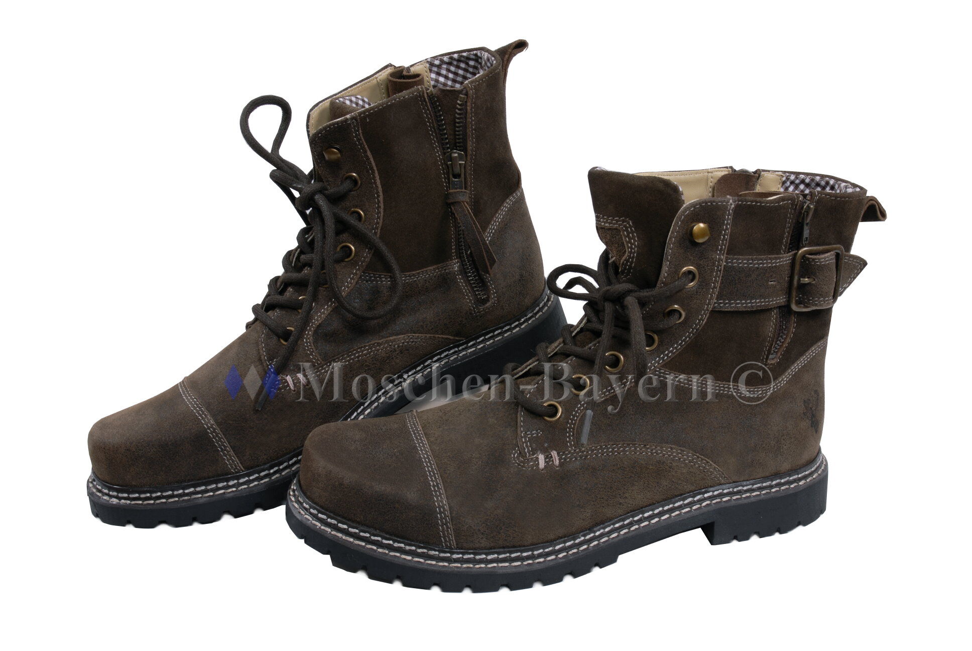Trachtenschuhe Trachtenstiefel Boots Braun/Antik Trachtenschuhe Trachtenstiefel Boots Braun/Antik