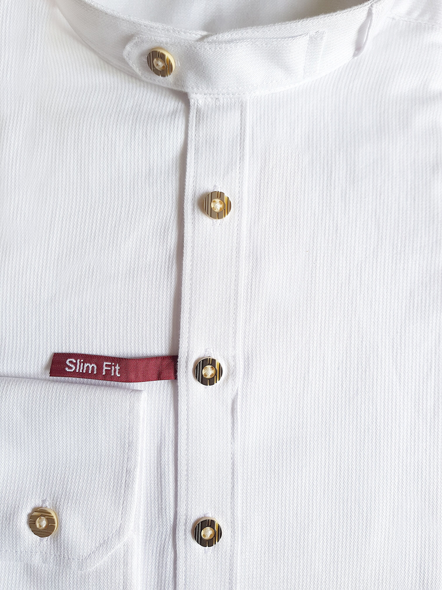 Trachtenhemd Herren Weiß Stehkragen SLIM FIT Trachtenhemd Herren Weiß Stehkragen SLIM FIT