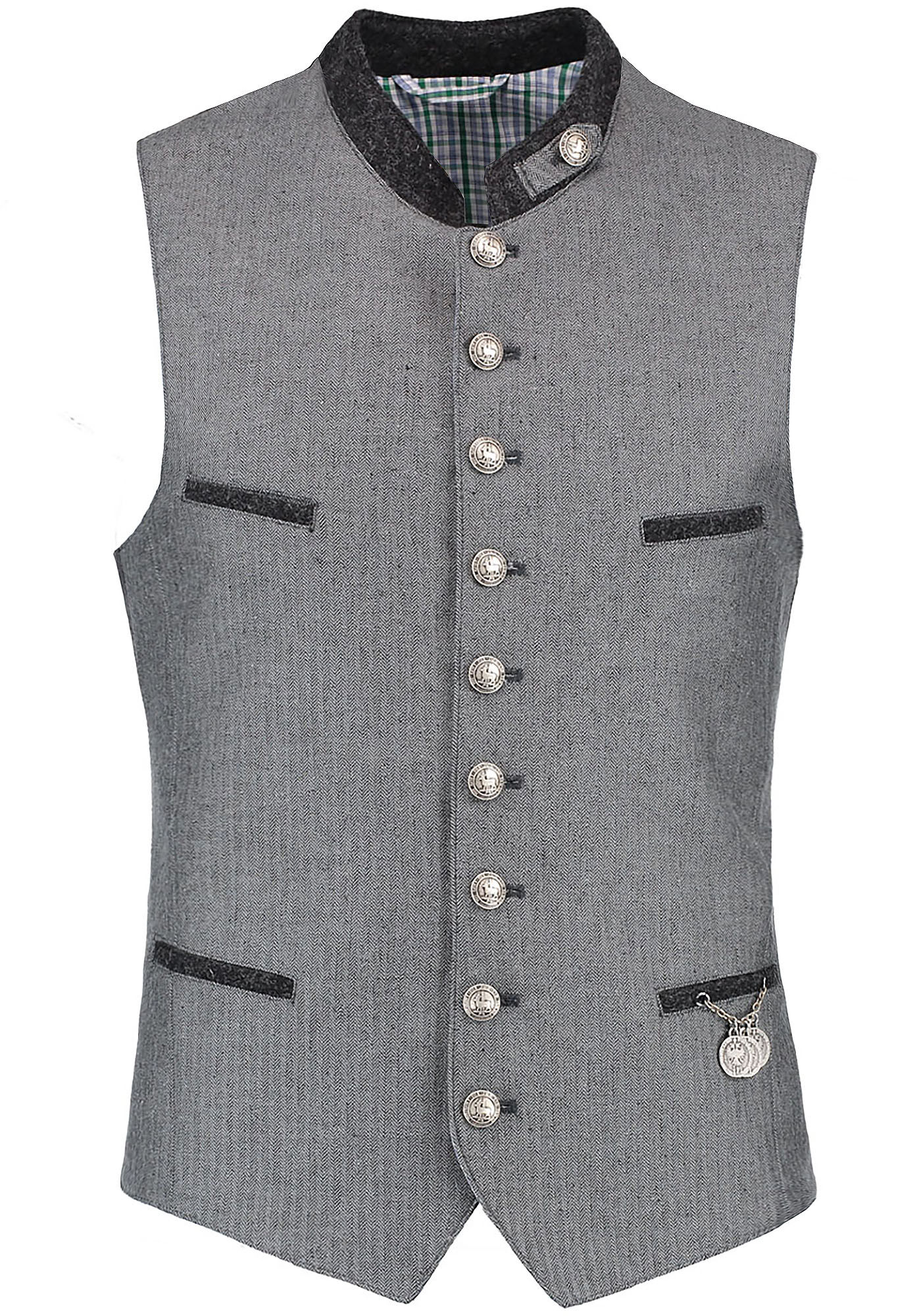 PREMIUM Trachtenweste Herrenweste Gilet Silbergrau FESTLICH PREMIUM Trachtenweste Herrenweste Gilet Silbergrau FESTLICH