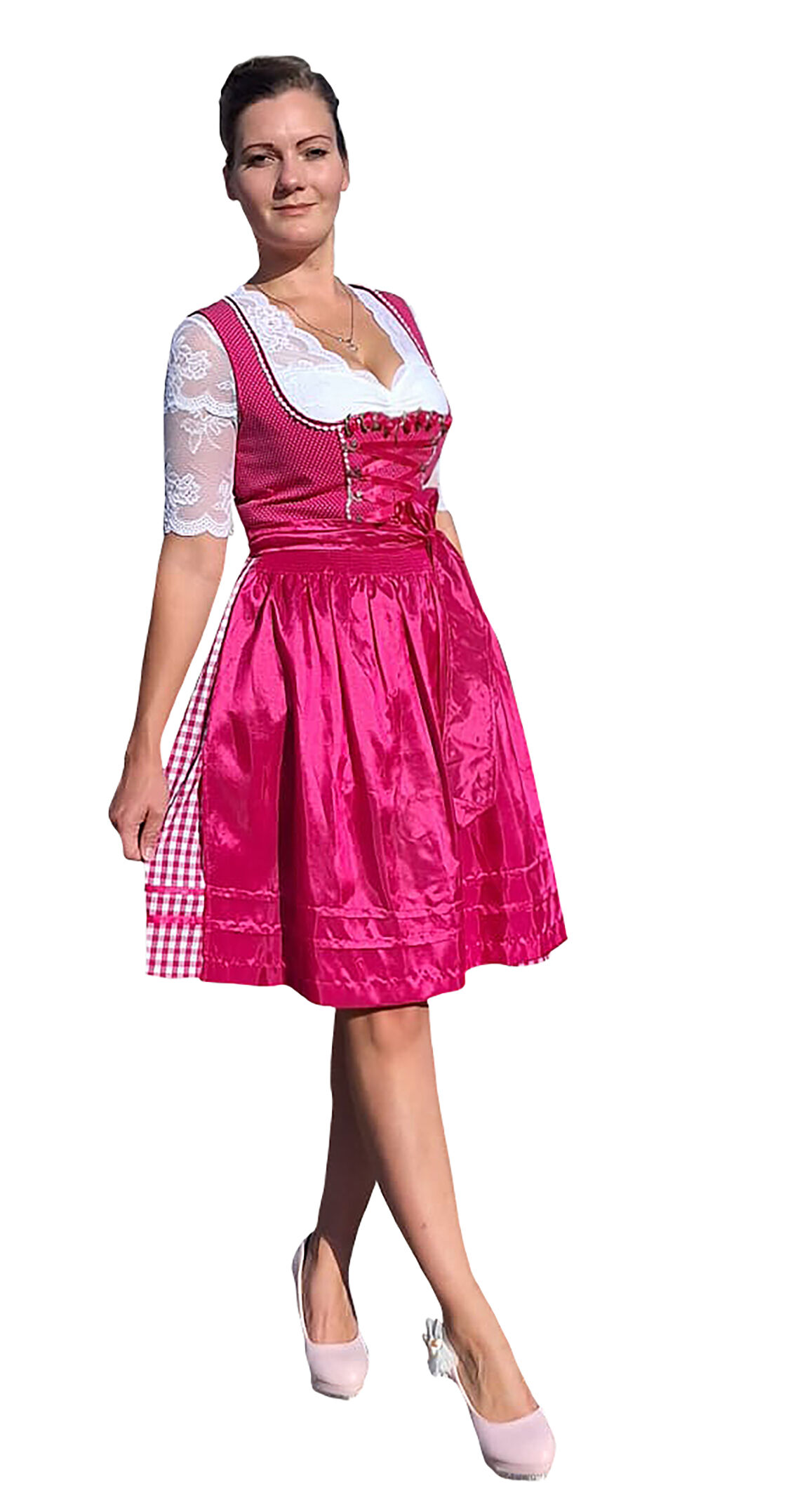 Tolles Wiesn-Dirndl - Mini-Dirndl kurzes Dirndl kariert Pink Tolles Wiesn-Dirndl - Mini-Dirndl kurzes Dirndl kariert Pink