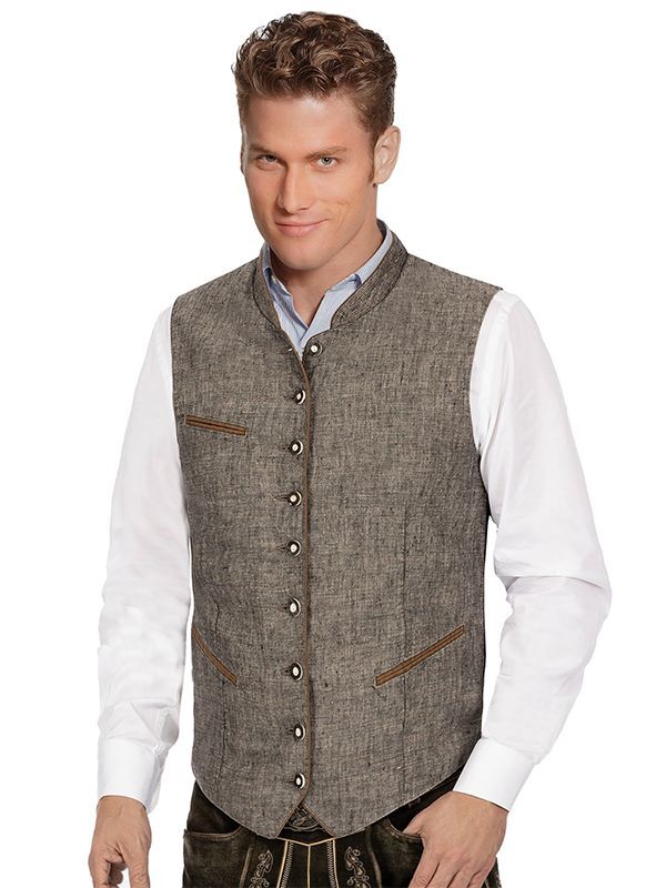 Herren Trachtenweste - Ärmellose Weste Für Oktoberfest & Hochzeiten