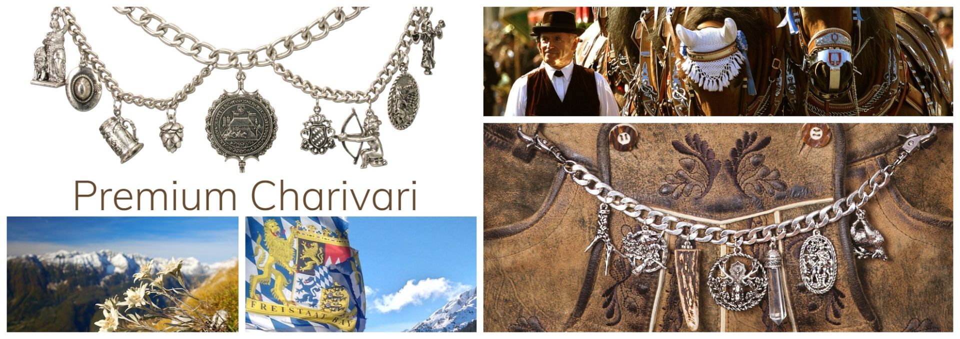 Alpenflüstern Trachten-Charivari Lorenz - Echt Horn Anhänger Mit Dachshaarpinsel, 34cm