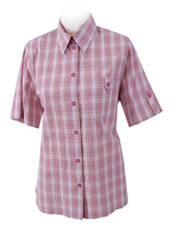 Trachtenbluse Damen Kurzarm - Karierte Dirndlbluse Für Oktoberfest & Trachtenoutfits